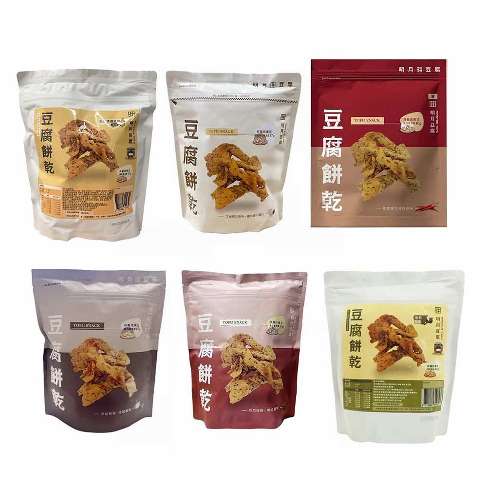 【明月豆腐】 豆腐餅乾 7種風味 150g/袋 無添加 手工 甜食 點心 下午茶 休閒零食 伴手禮 脆餅
