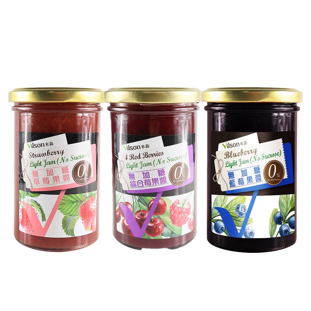 【Vilson 米森】綜合莓果醬/草莓果漿/藍莓果漿 290g｜無加糖安心級｜法國原裝進口｜無防腐劑人工添加｜優格飲品甜點搭配