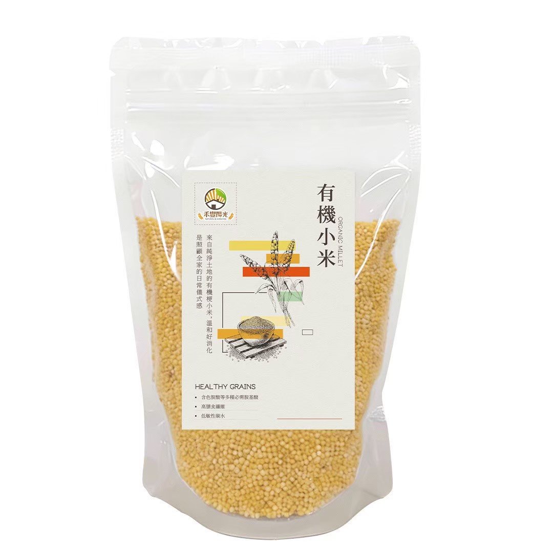 【友綠生活】有機小米 450g｜美國有機粳小米 × 國立中興大學有機驗證｜EU歐盟 × NOP × COR 國際有機認證｜無農藥化肥｜老幼可食 五穀雜糧烹煮皆適合