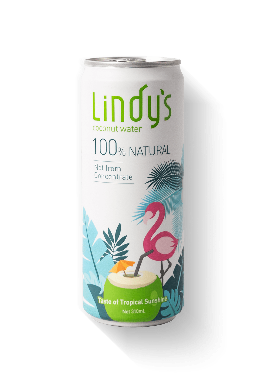 【自然思維】Lindy’s 100%椰子水 310ml｜泰國皇家香水椰X王椰子黃金比例｜非濃縮還原純天然椰子汁｜零添加運動補水飲品