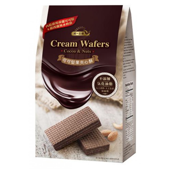 【統一生機】可可堅果夾心酥 220g｜荷蘭可可X紐西蘭奶油｜健康堅果點心