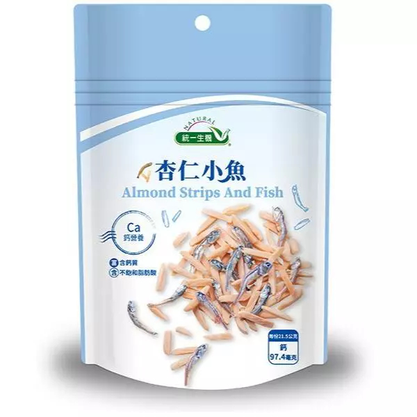 【統一生機】杏仁小魚 86g｜低溫烘烤小魚乾｜芝麻杏仁零食｜高鈣健康零嘴｜無防腐劑