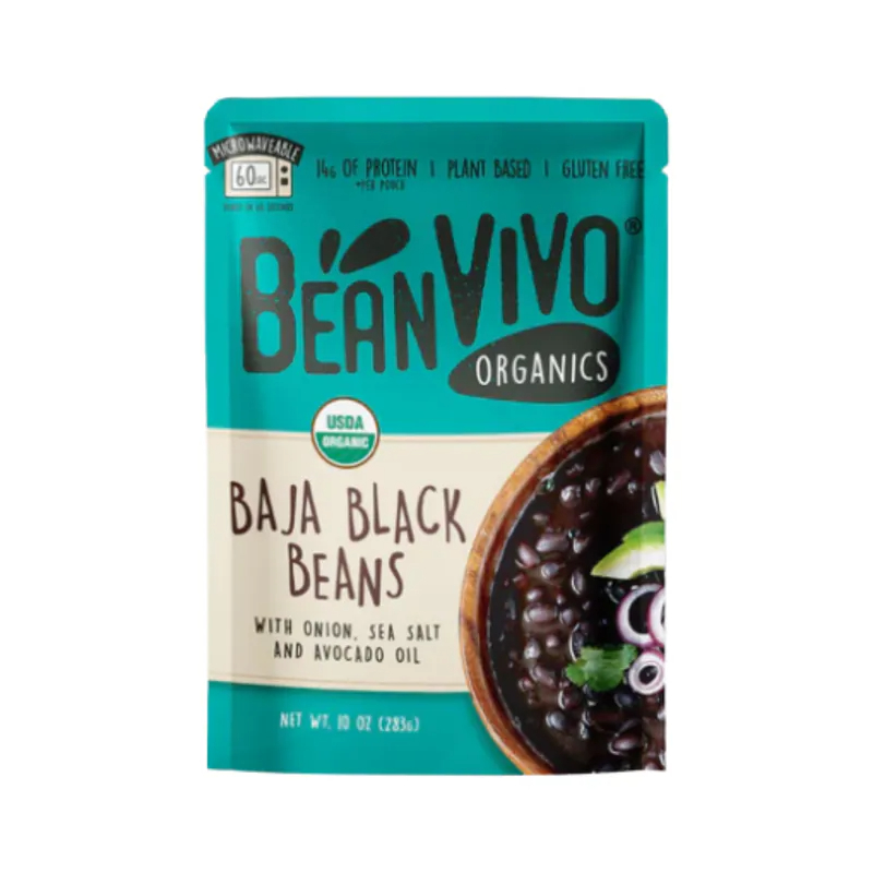 【布緯】BeanVivo 有機巴哈黑豆 283g｜美國原裝進口 USDA 有機認證｜植物基底 14g 蛋白質｜無麩質 植物五辛素｜微波 60 秒即食 不含 BPA 包裝