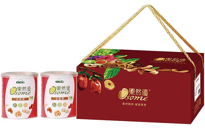 【統一生機】果然優全堅果禮盒｜低溫輕烘焙原味堅果｜五款高單價堅果｜環保鐵罐禮盒