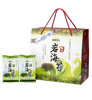 【統一生機】岩海苔禮盒｜韓國潔淨海域岩紫菜｜芝麻油烘烤 × 日曬海鹽｜香脆不油膩 15入/盒