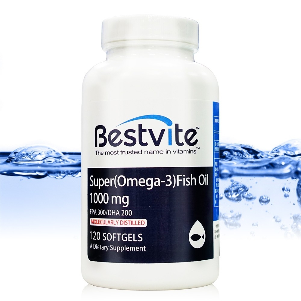【Bestvite】必賜力 超級Omega-3魚油膠囊 120顆｜分子蒸餾純化｜阿拉斯加小型魚源｜高純淨無汙染