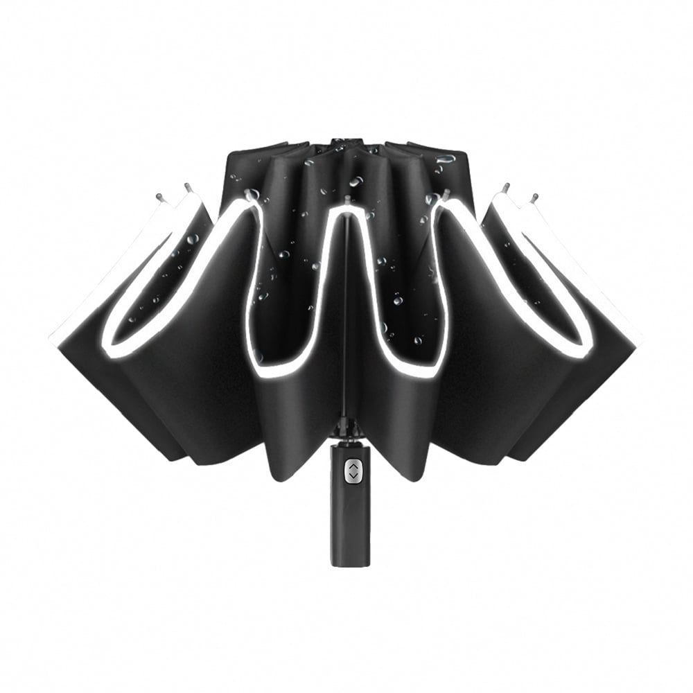 自動黑膠反向傘