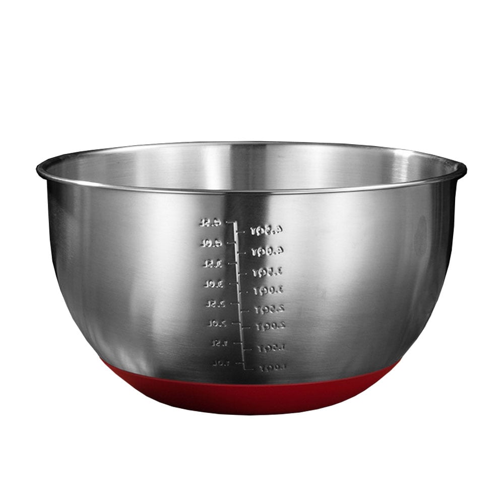 加厚不銹鋼矽膠底打蛋盆