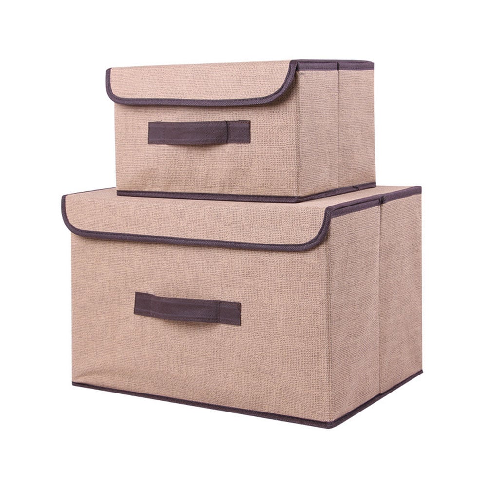 仿棉麻收納箱 兩件套