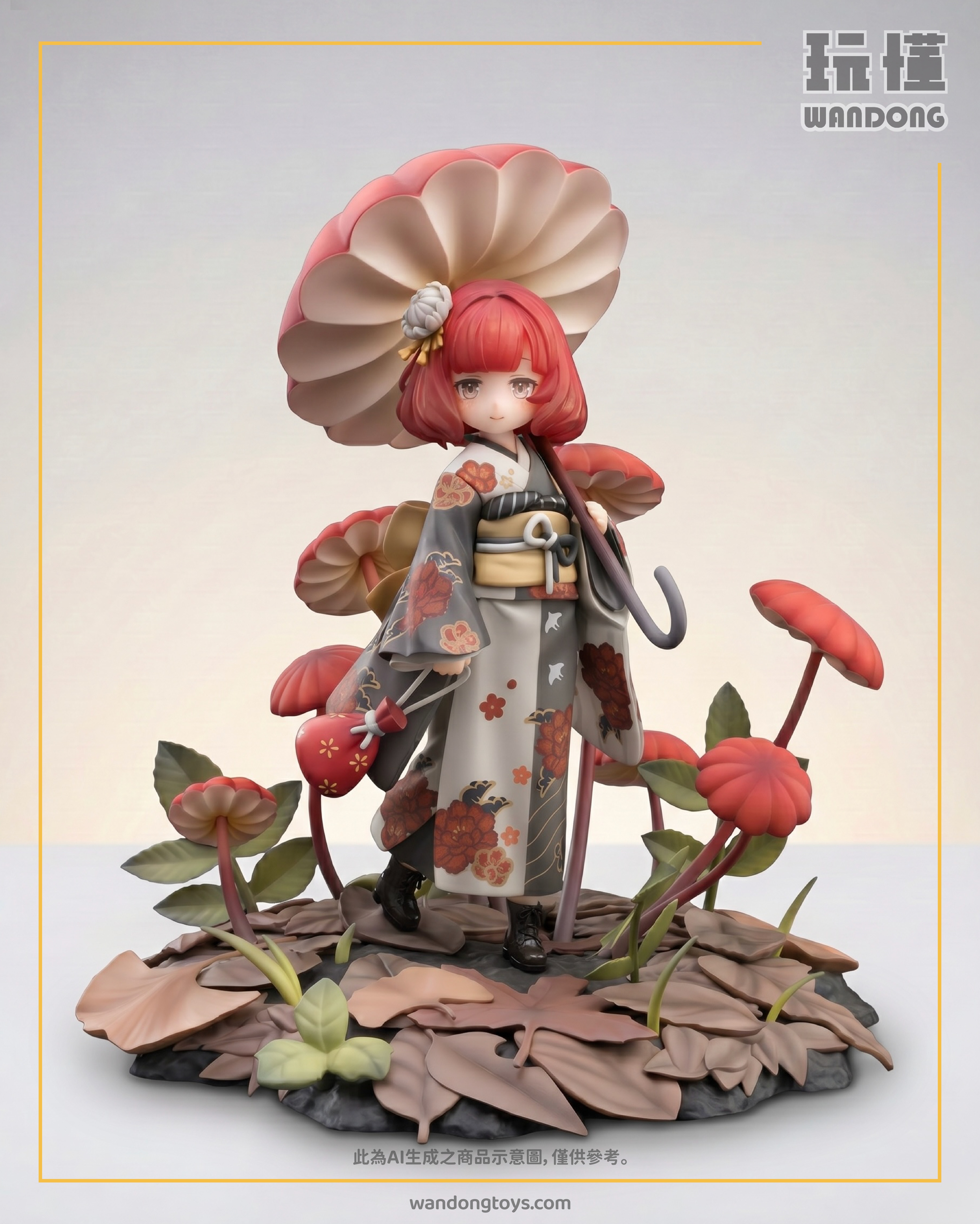 【逆轉】紫紅小皮傘 菇娘系列 No.6 紅蓋小皮傘