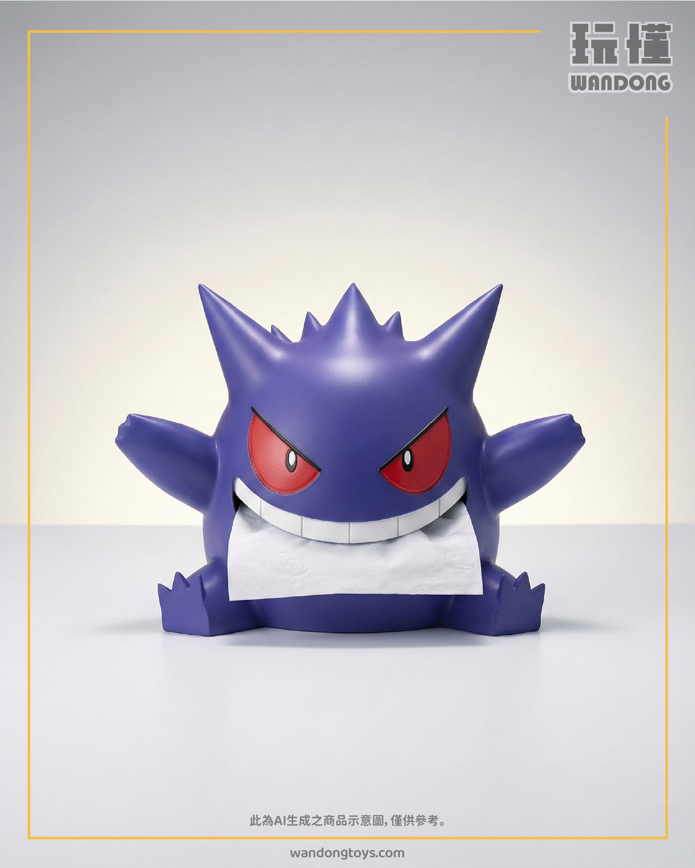 【太陽模玩】耿鬼紙巾盒