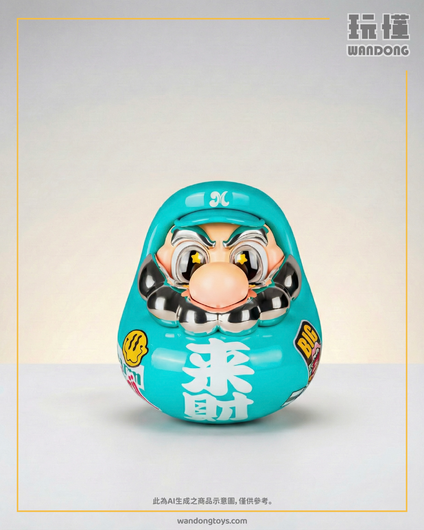 【SENZII千紙 + 超級達摩SuperDaruma】超級達摩《來財》