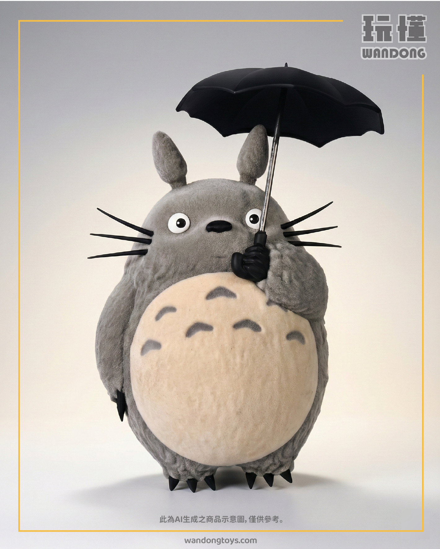 【橡果工坊】植絨撐傘龍貓