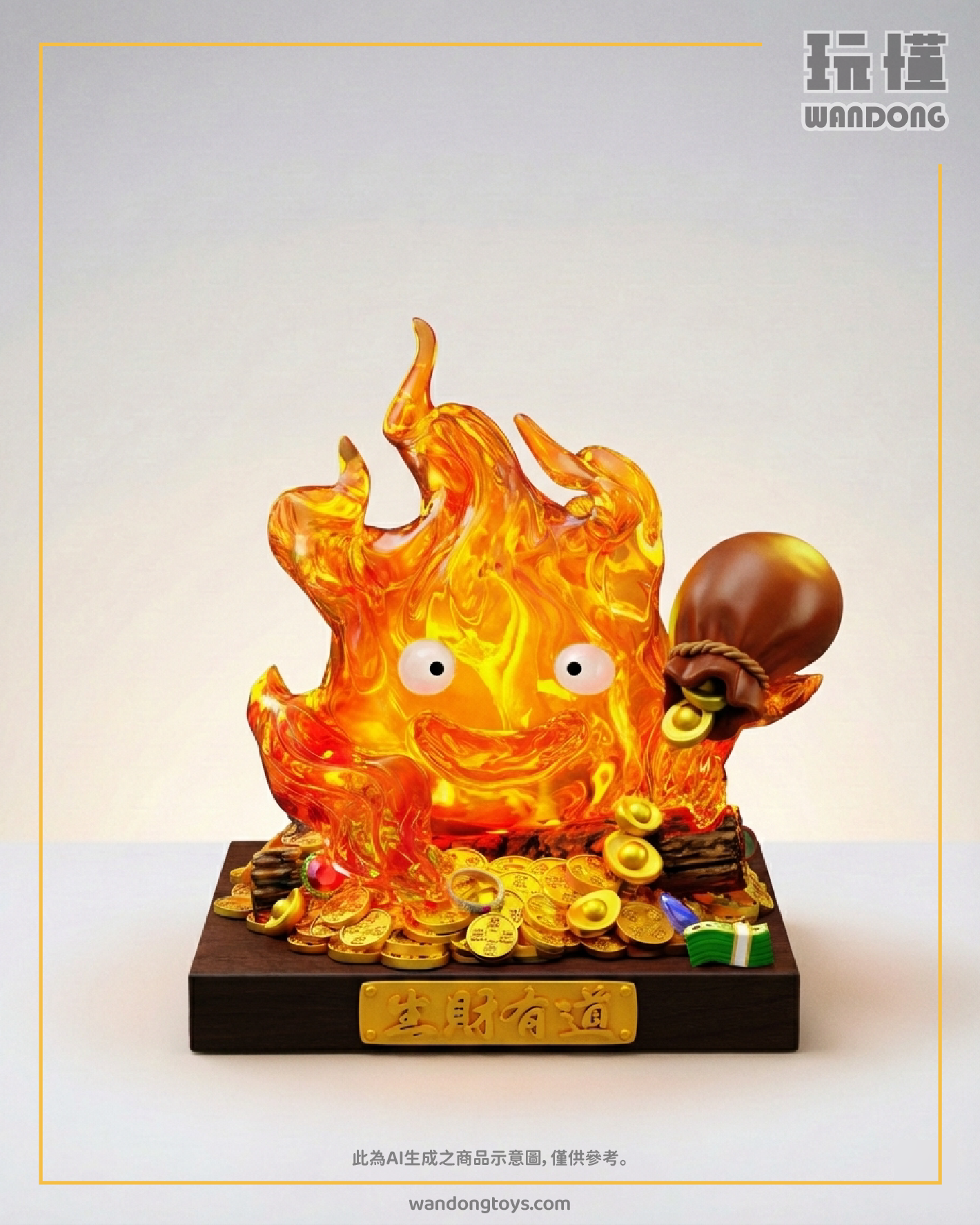 【發工作室】招財卡西法家居擺件