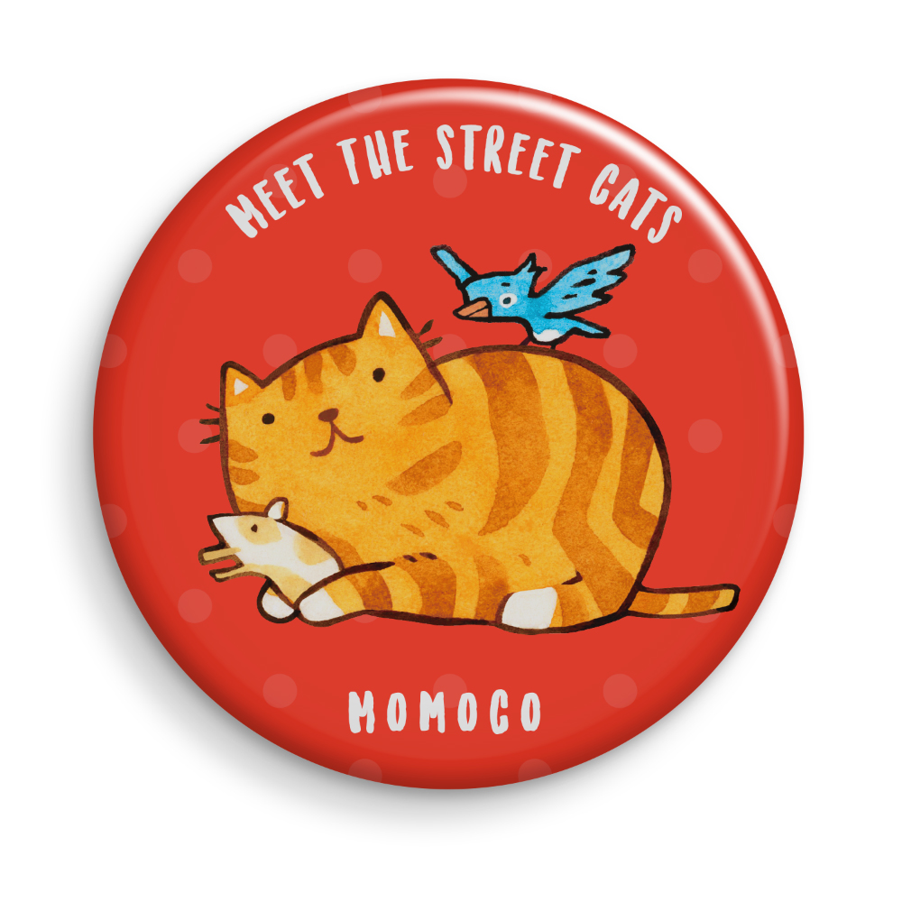 小胸章 - 遇見街貓 / 桃子 - 44mm