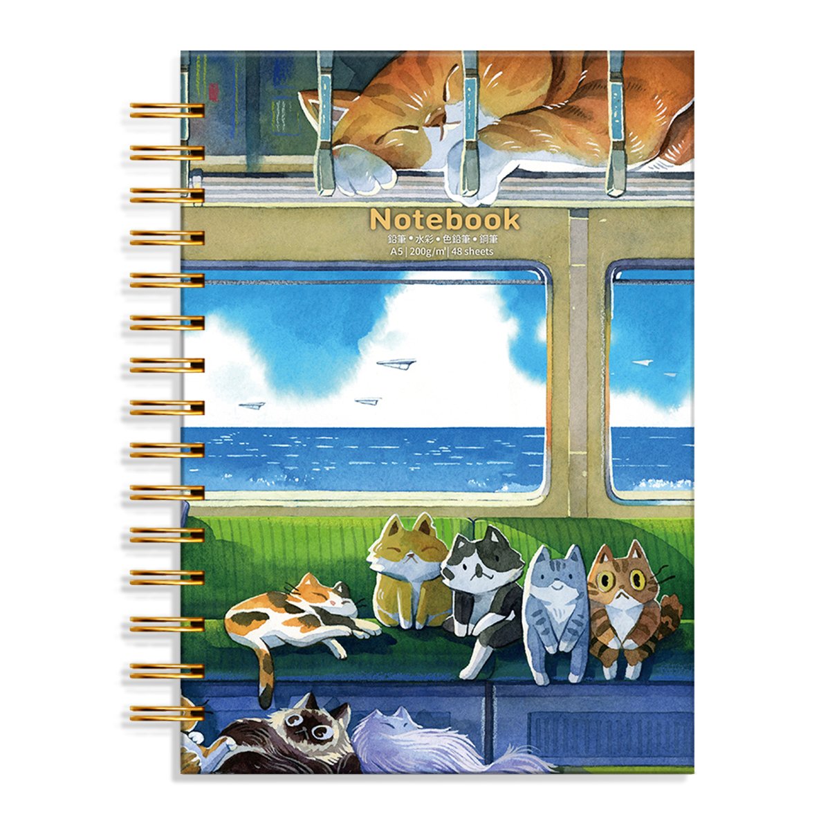 空白專用繪畫本 - 藍海的列車