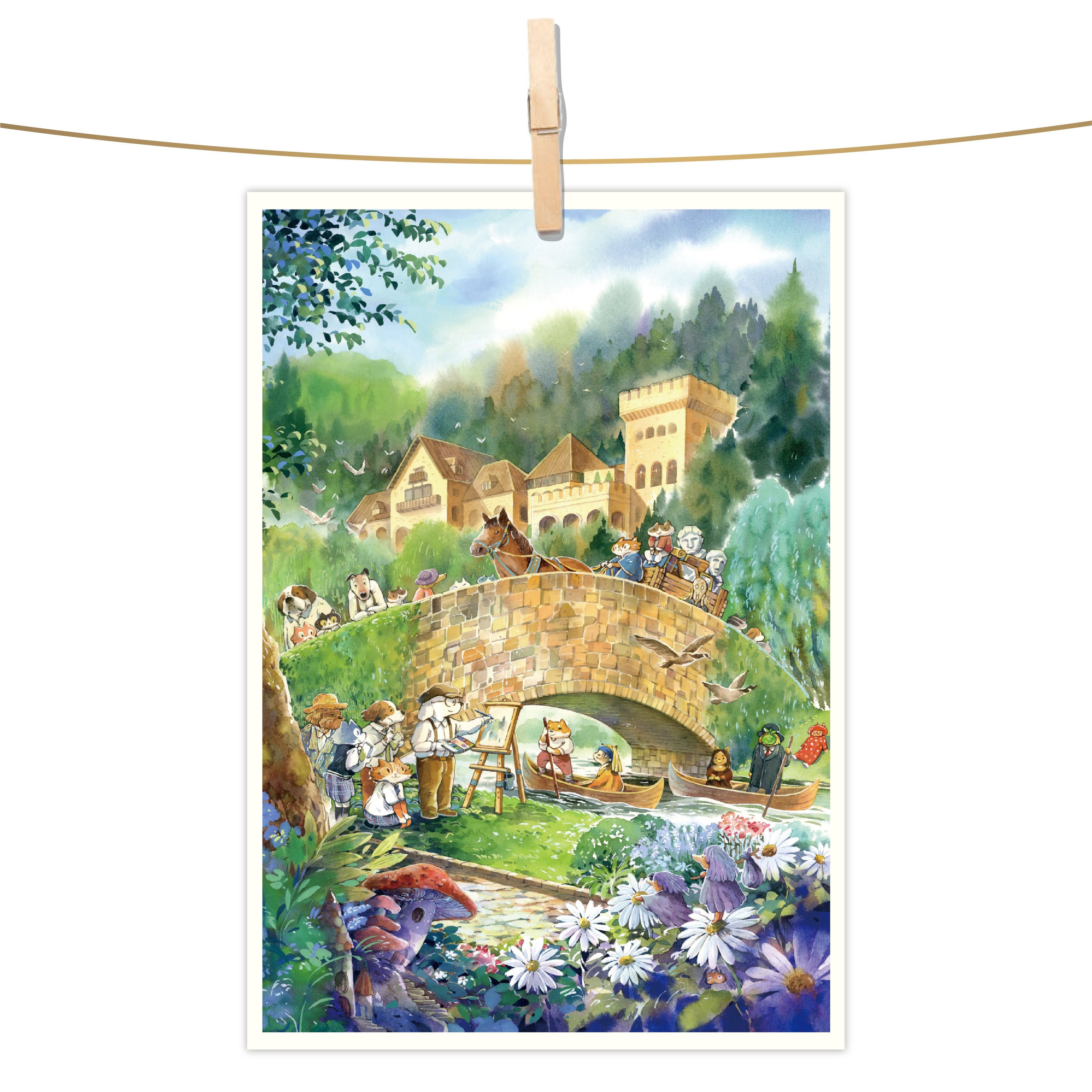 明信片 - 漫步藝術小鎮