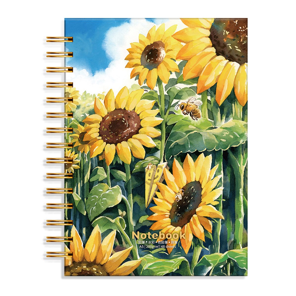 空白專用繪畫本 - 向日花田