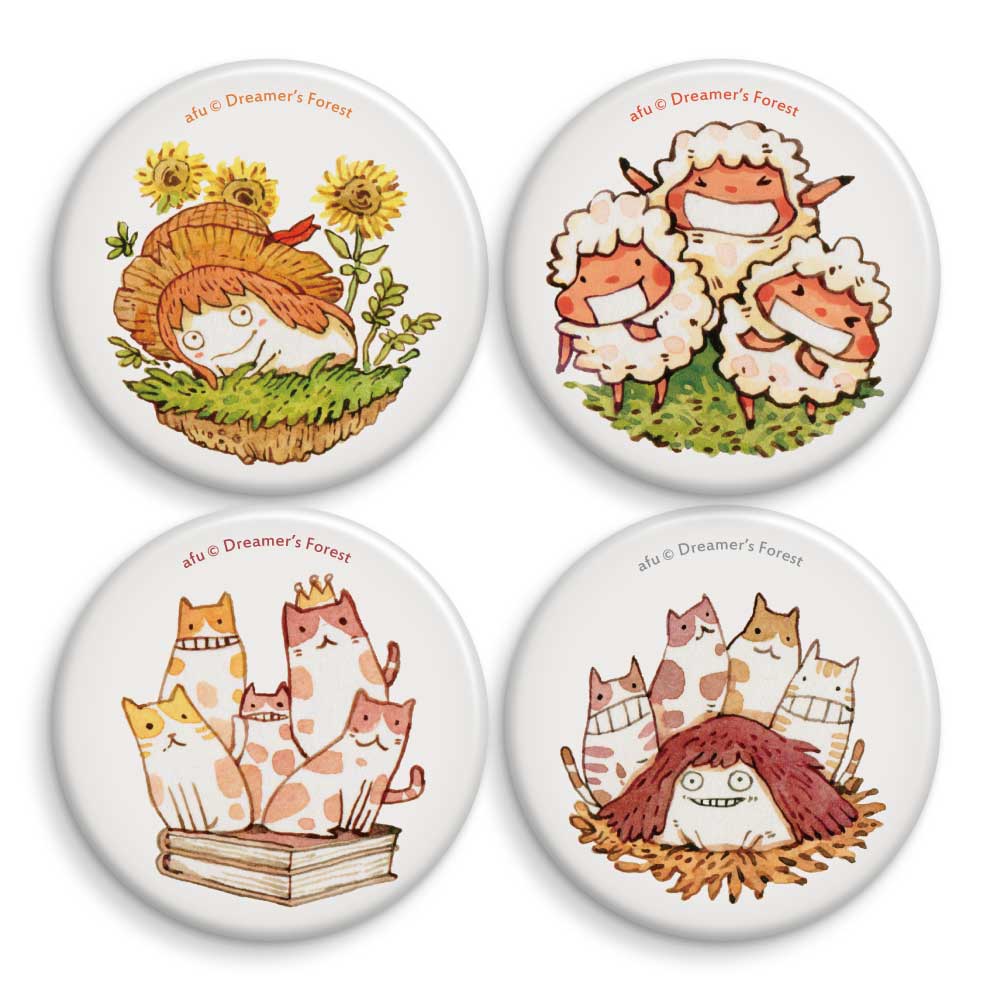 大胸章 / 森林動物系列 - 58mm