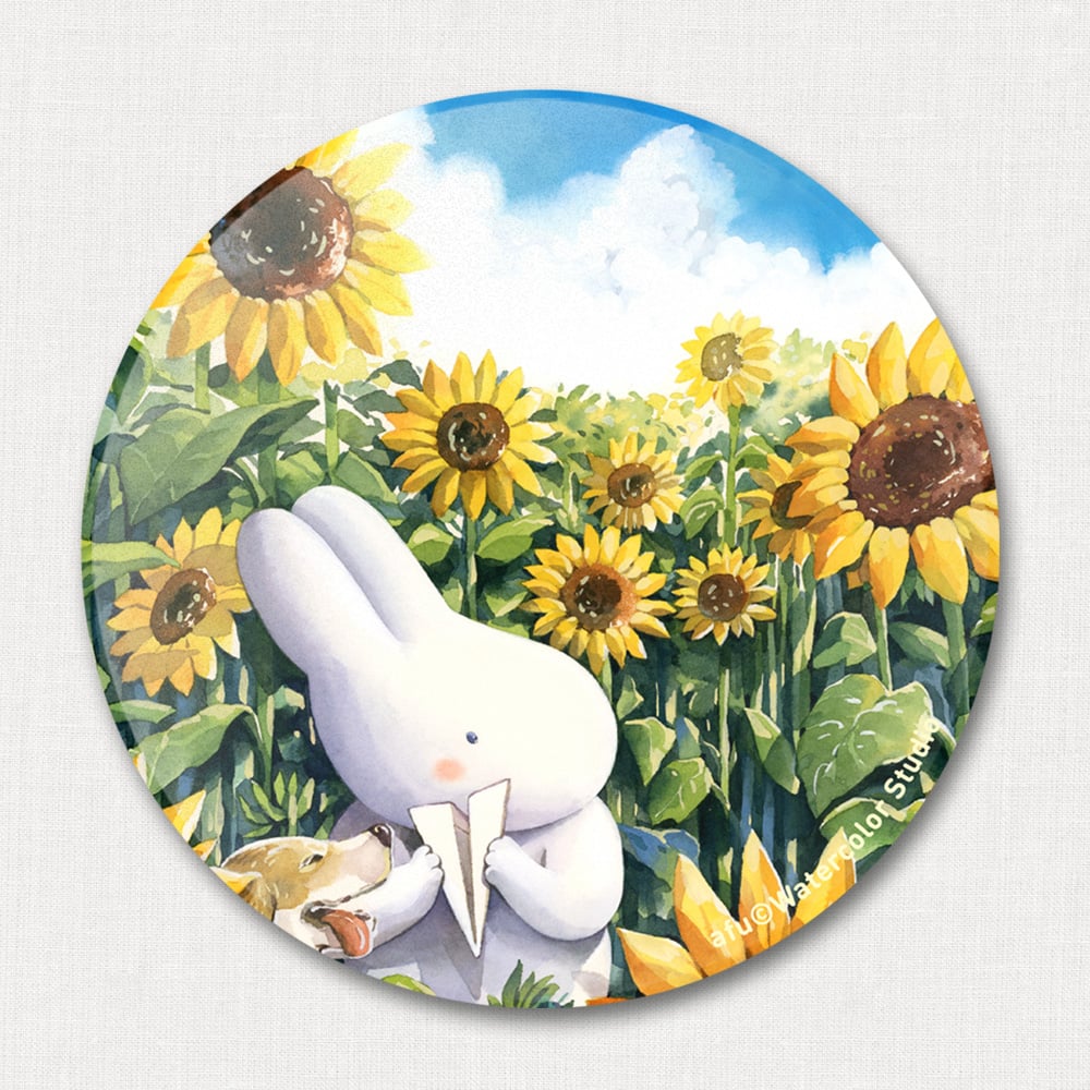 陶瓷吸水杯墊 - 向日花田