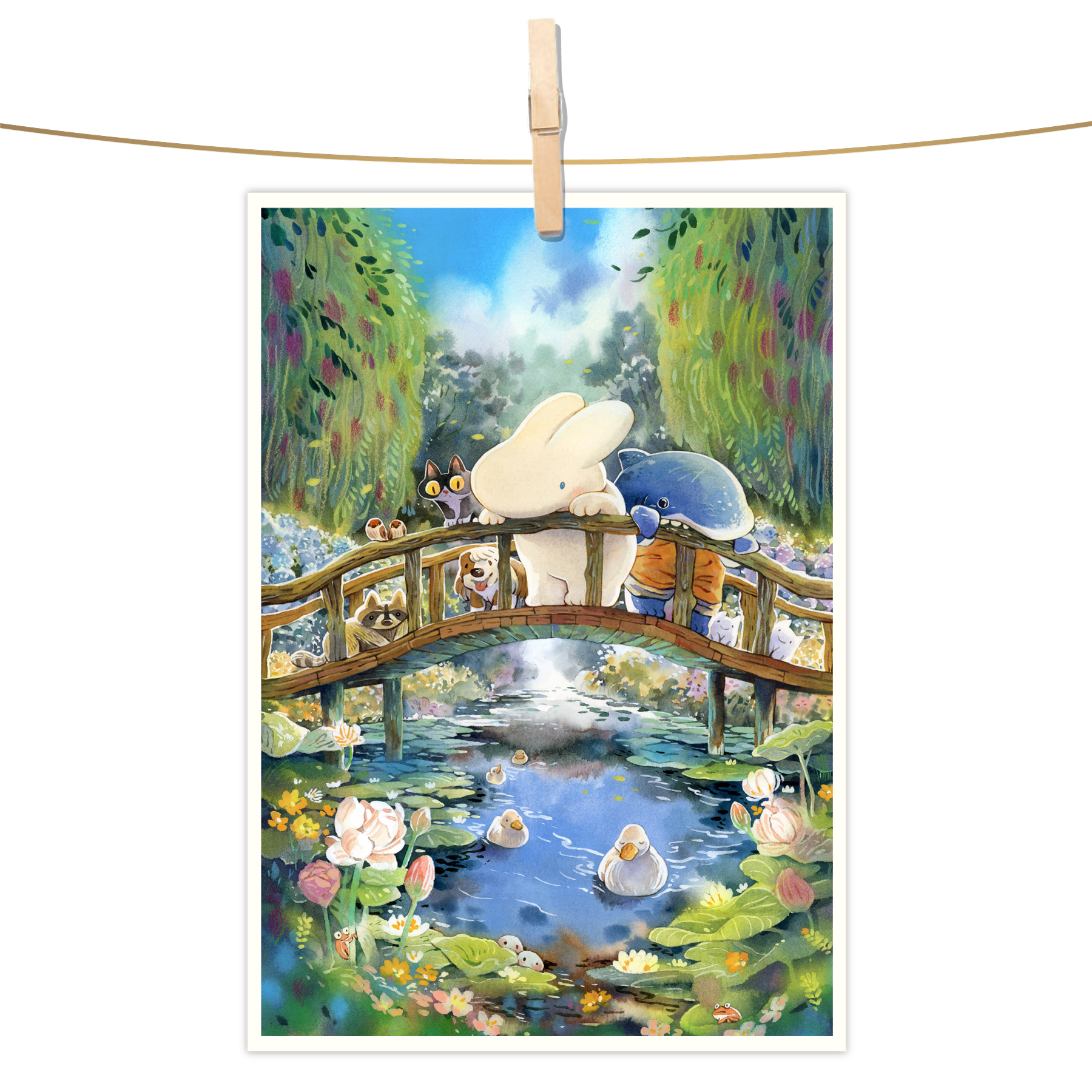 明信片 - 拜訪莫內花園