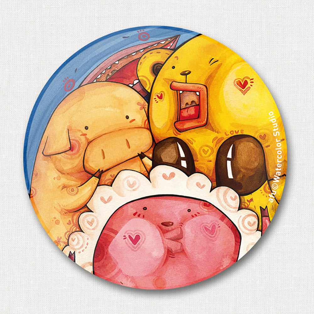 陶瓷吸水杯墊 - 好擠好擠