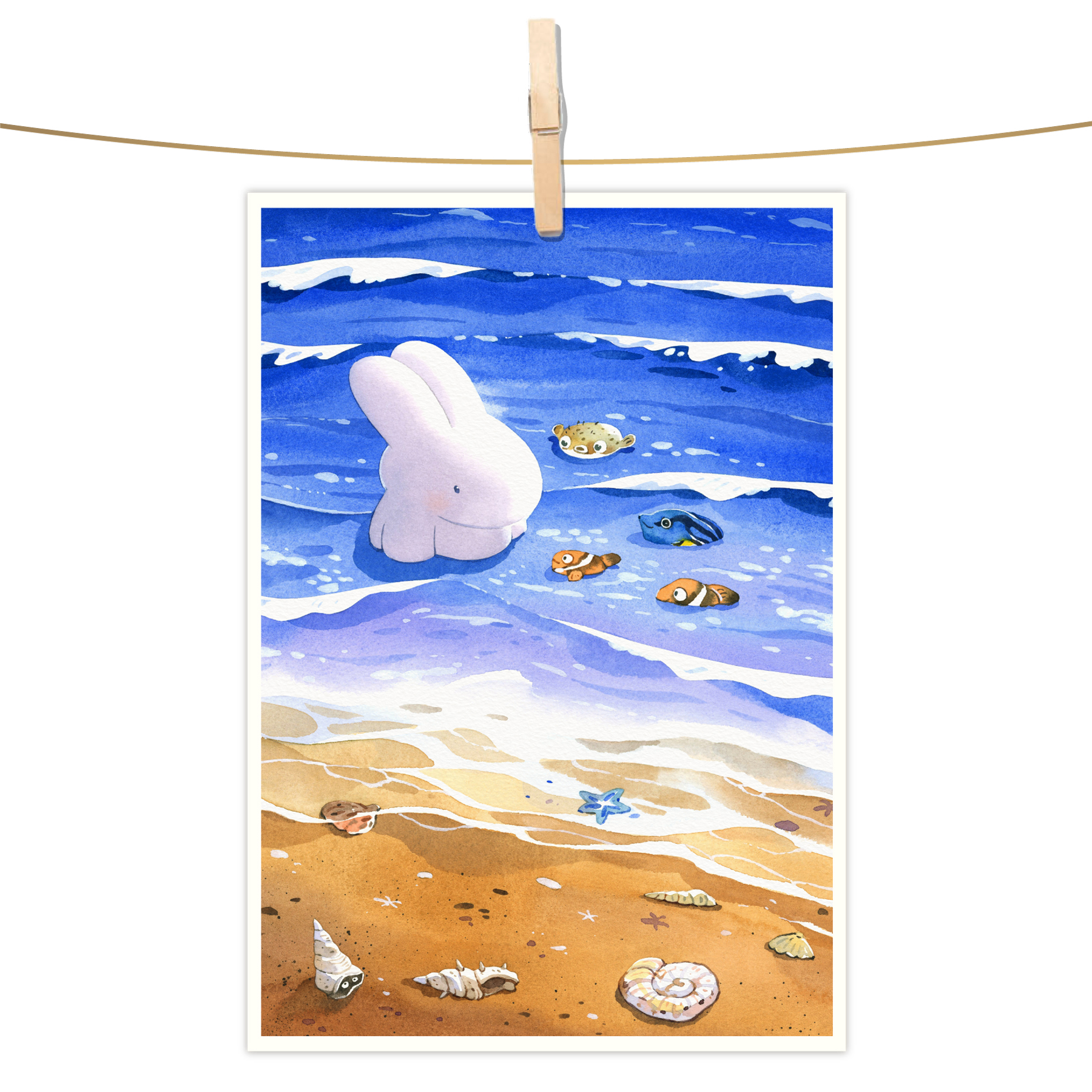 明信片 - 浪花朵朵