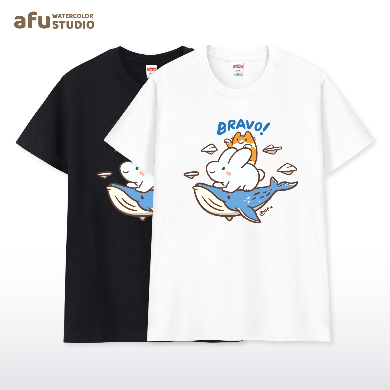 插畫Tee - 大翅鯨