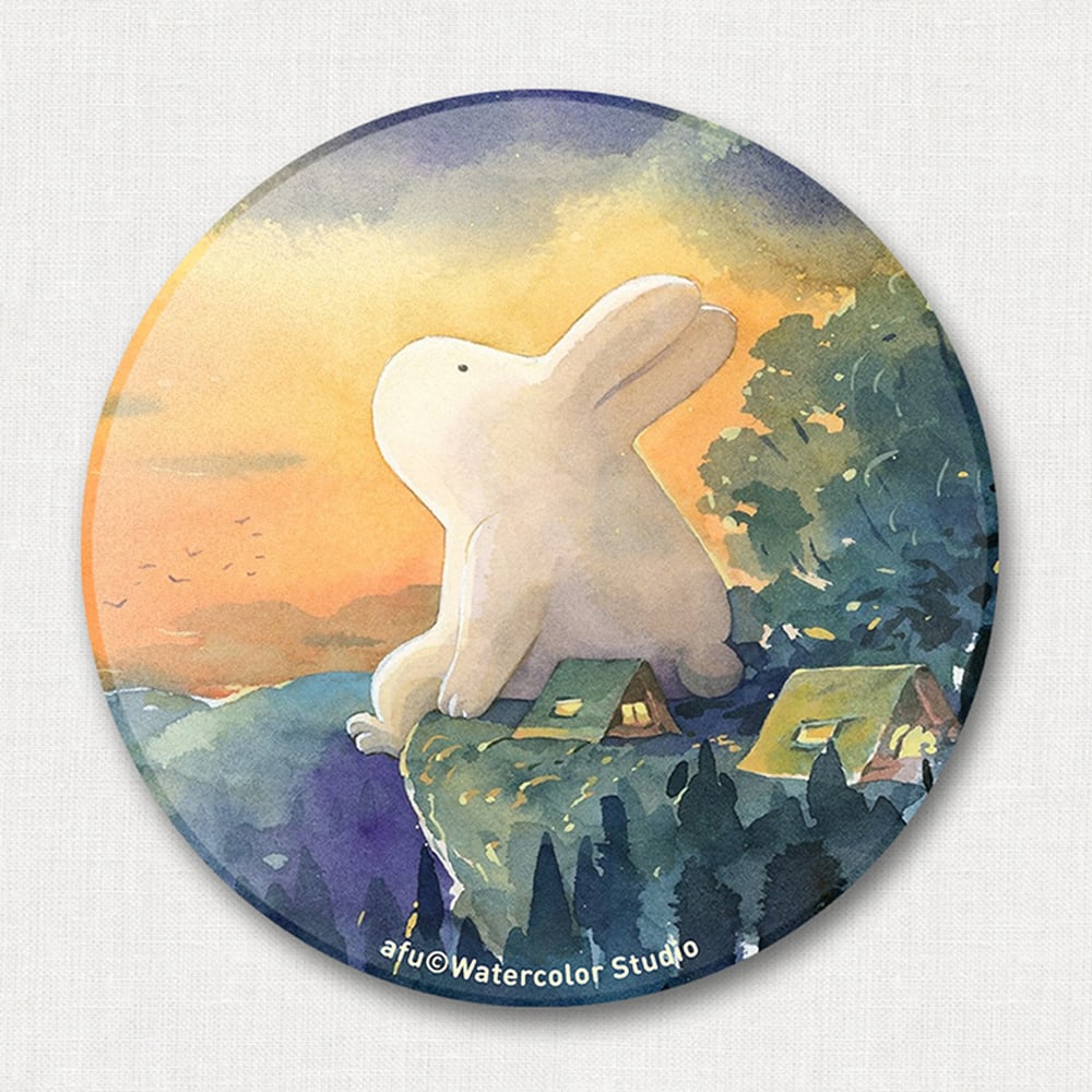 陶瓷吸水杯墊 - 落日緩緩