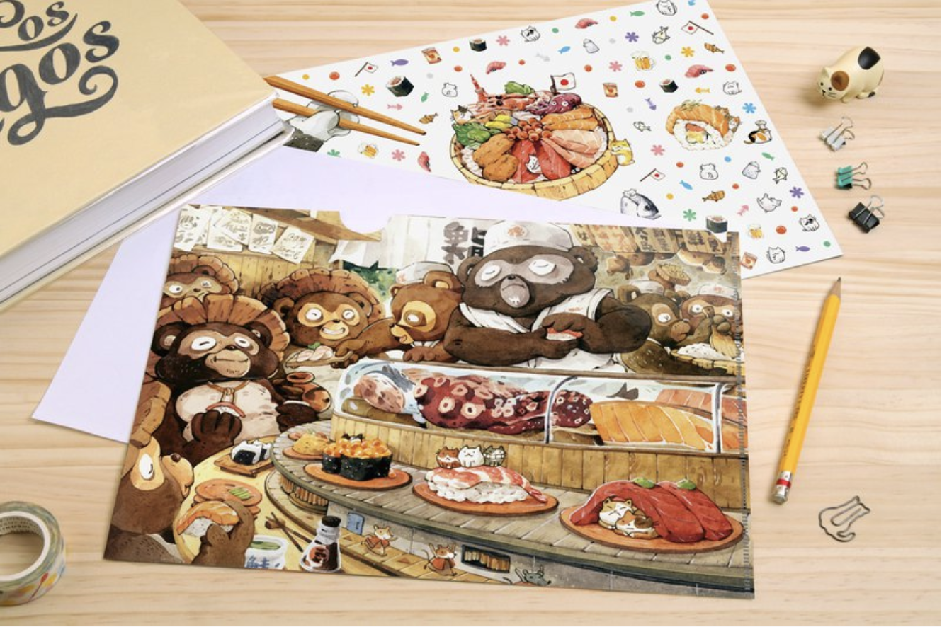 資料夾(L型) - 狸貓轉轉壽司店