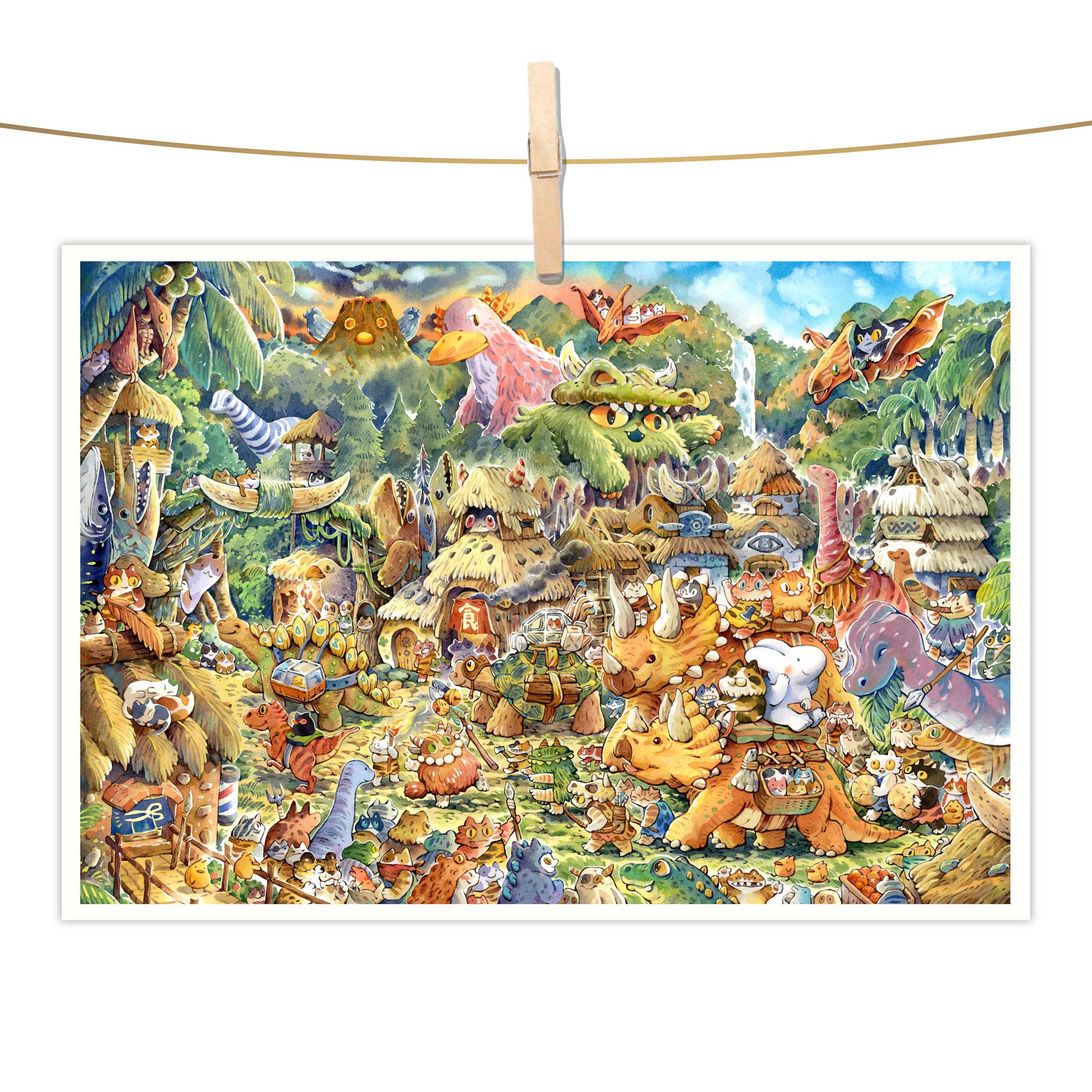 明信片 - 恐龍家族