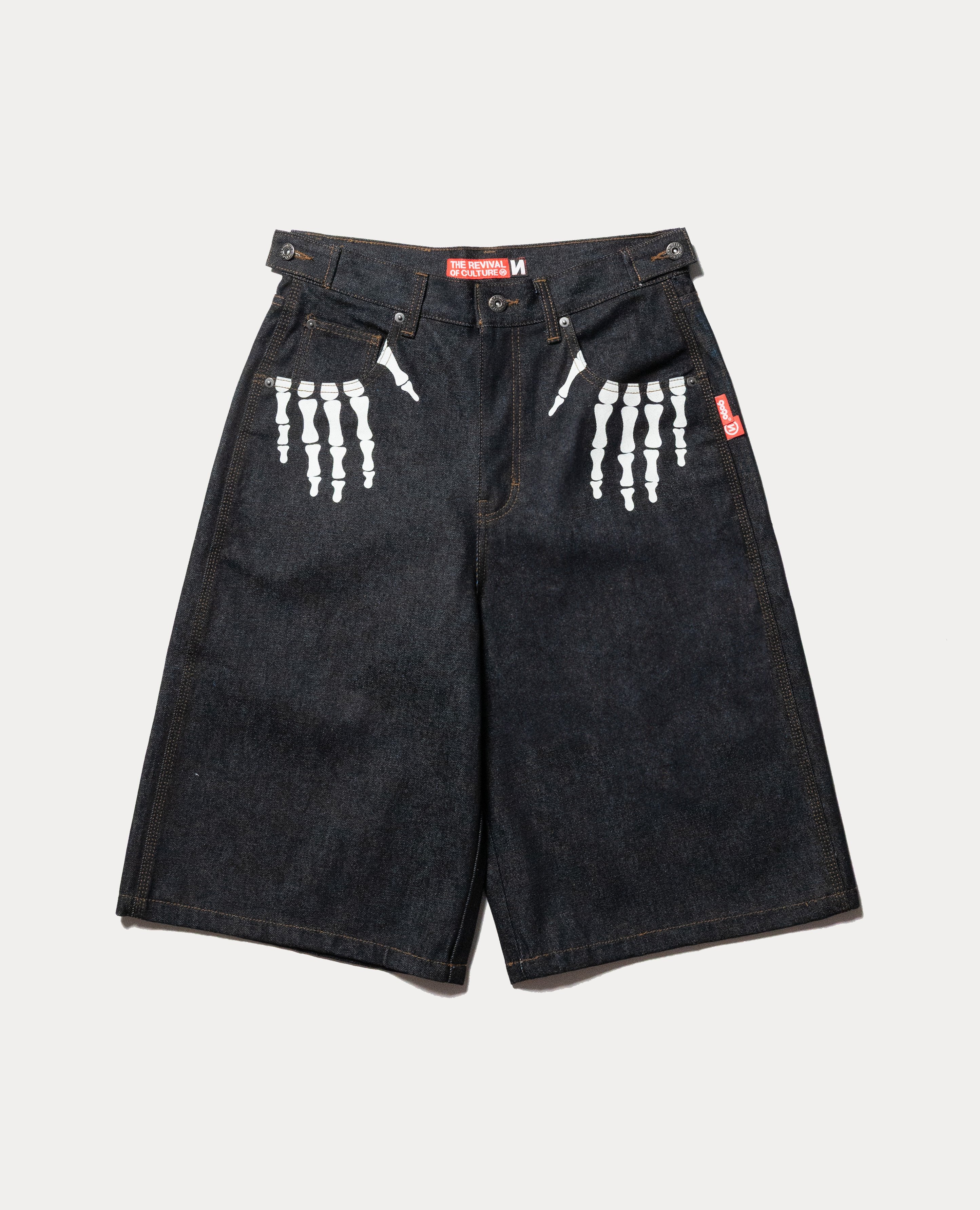 9090 Bone Hand Denim Jorts