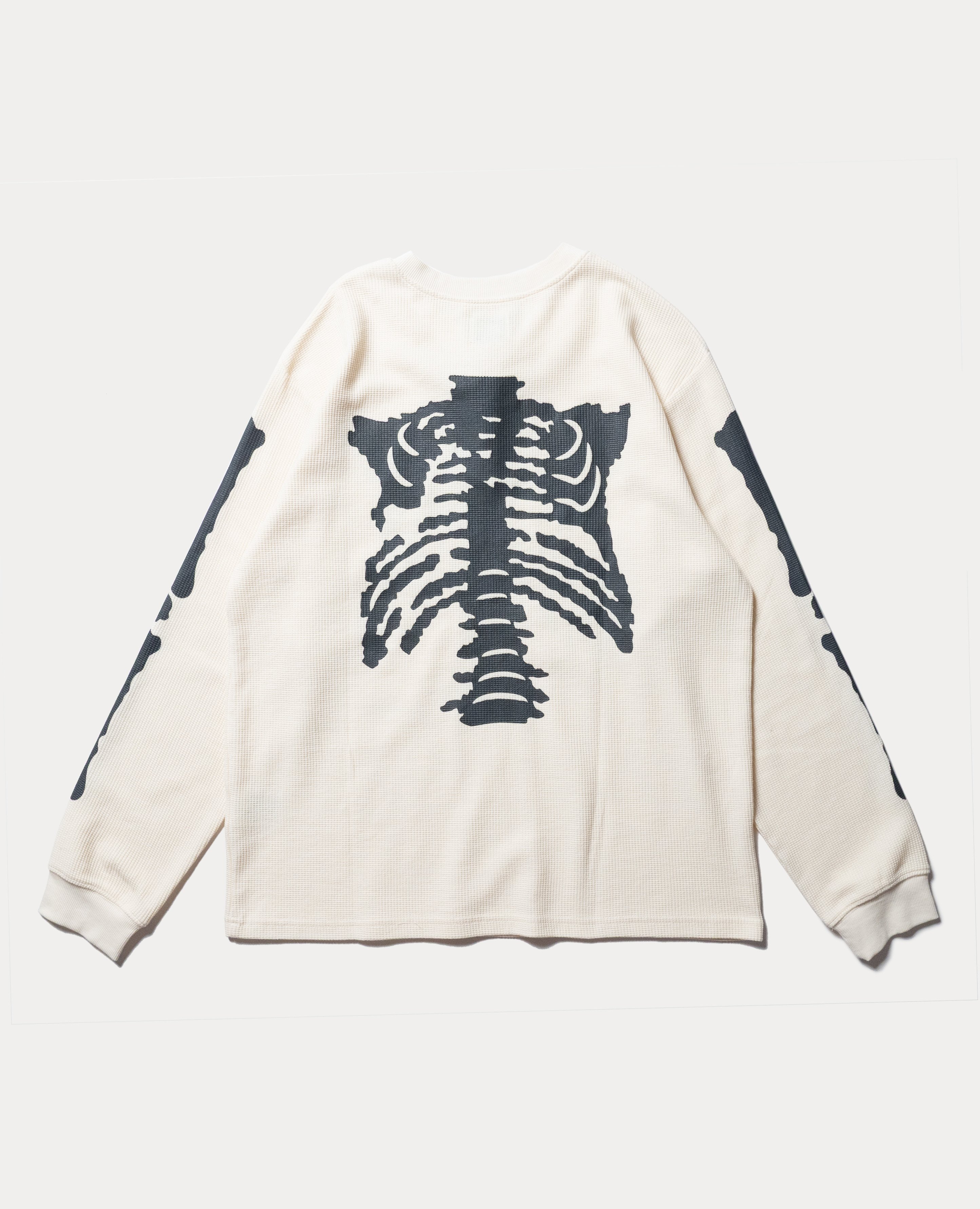 9090 Bone Henry Neck Thermal L/S Tee