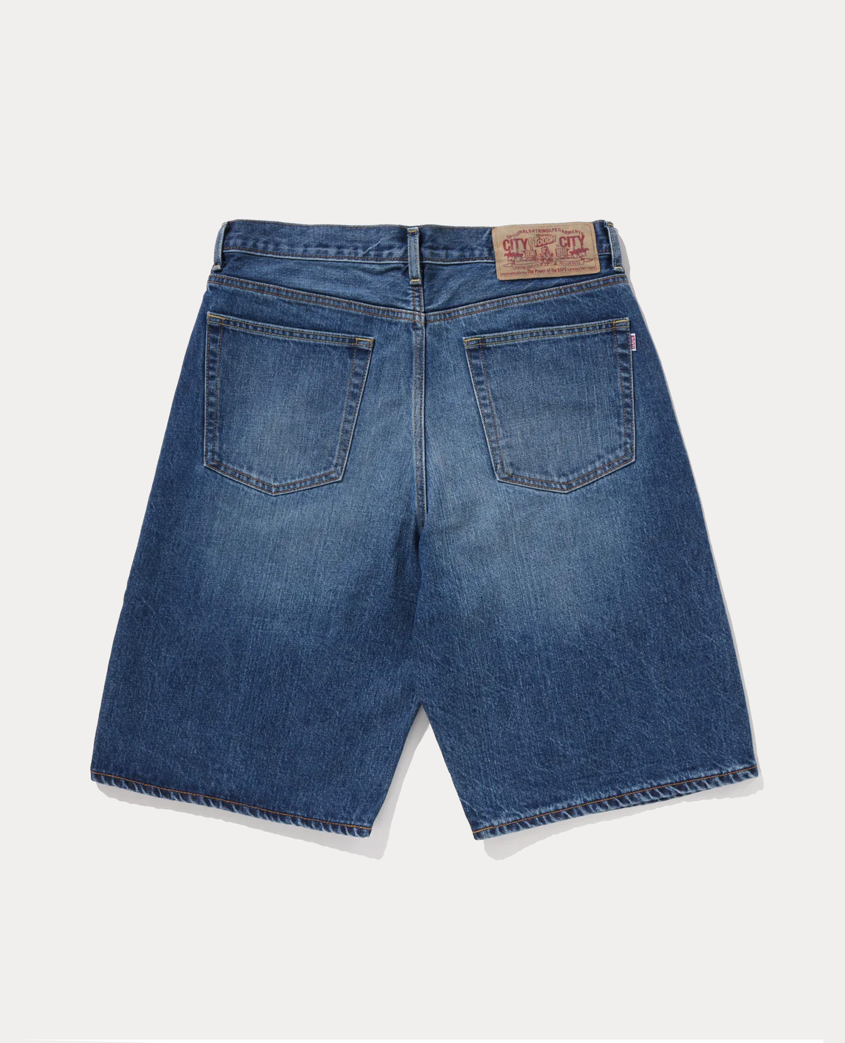 A Bathing Ape Twin Sta Relaxed Fit Denim Shorts