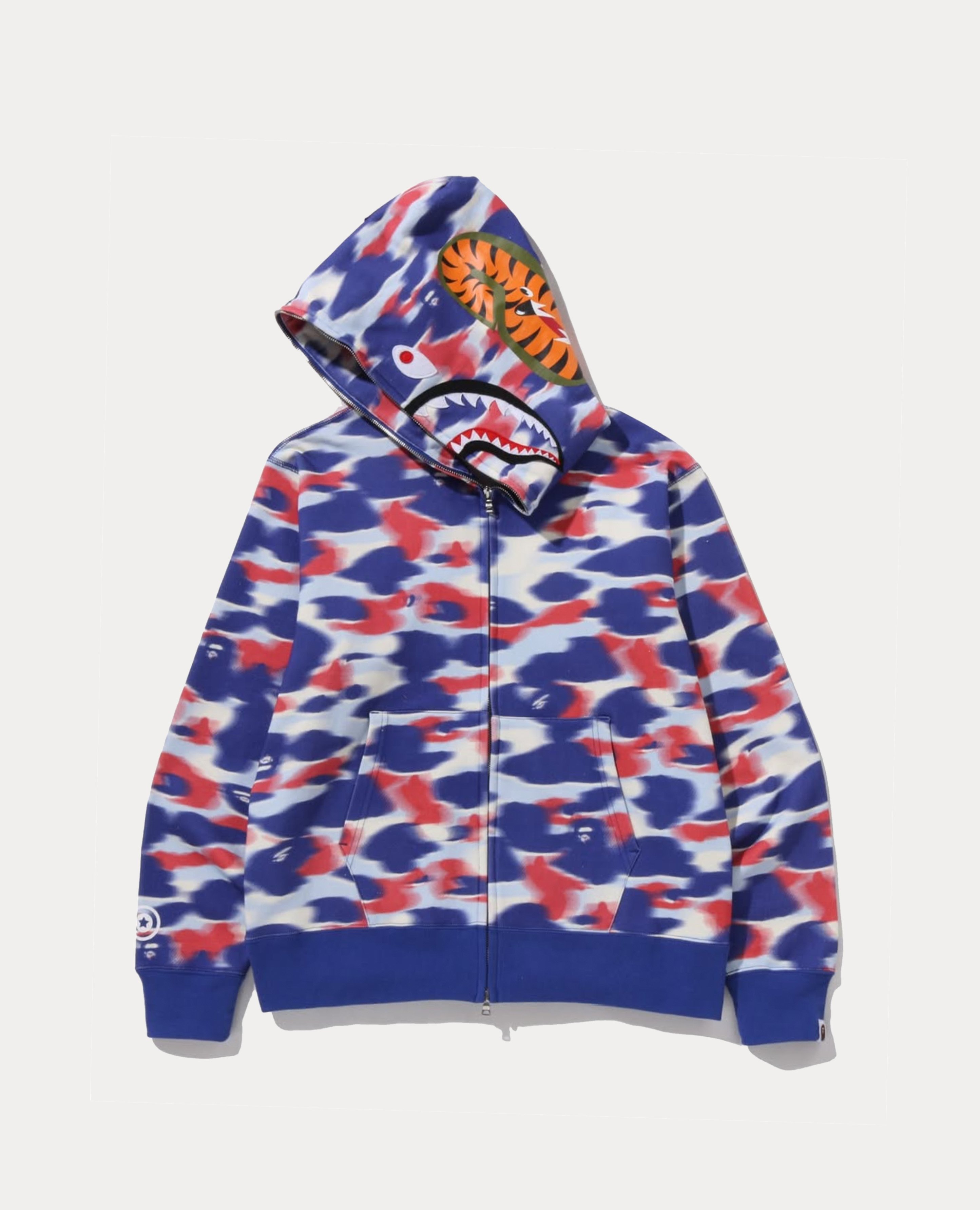 A Bathing Ape Screen Camo Shark Full Zip Hoodie