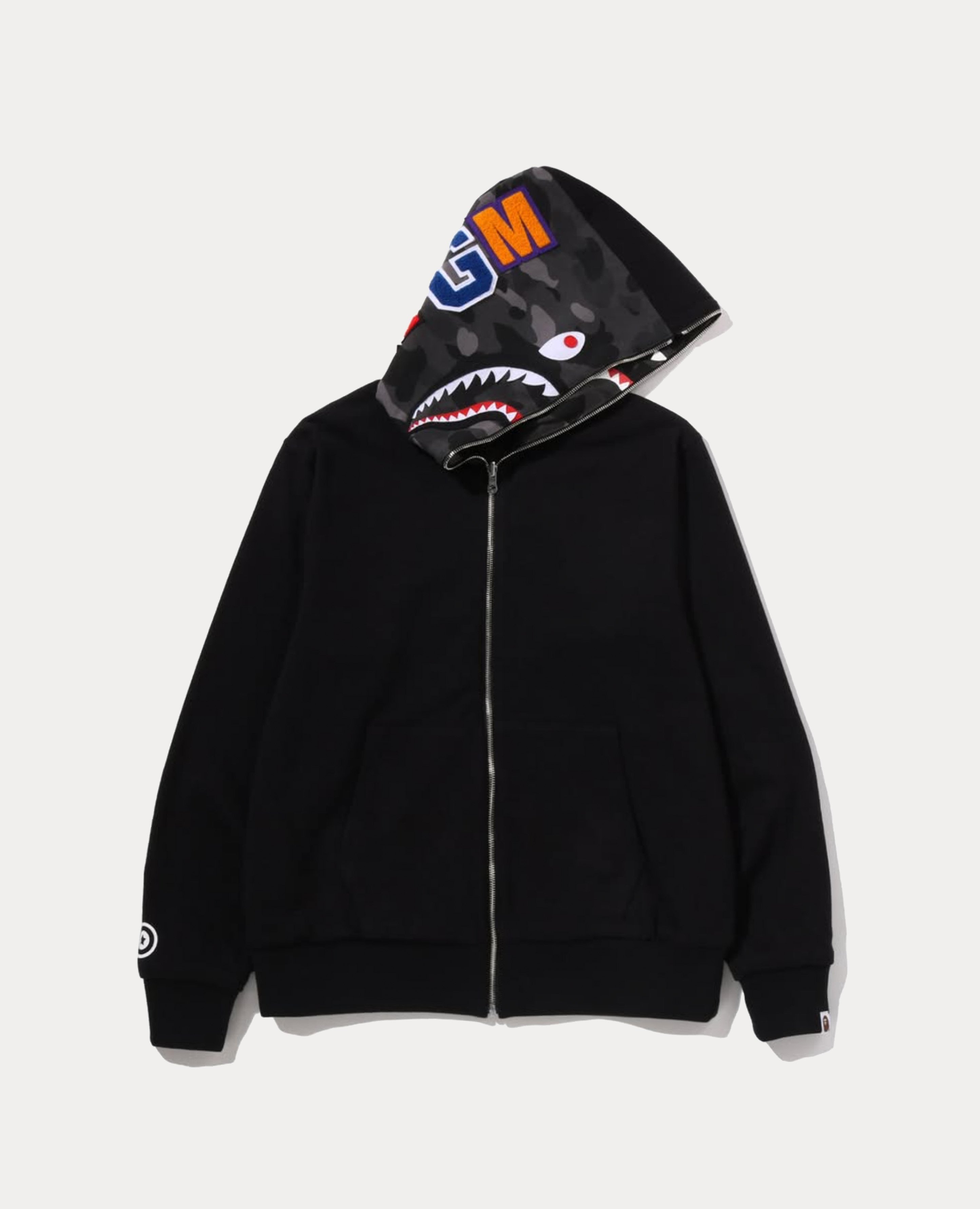 A Bathing Ape Color Camo Reversible Shark Full Zip Hoodie