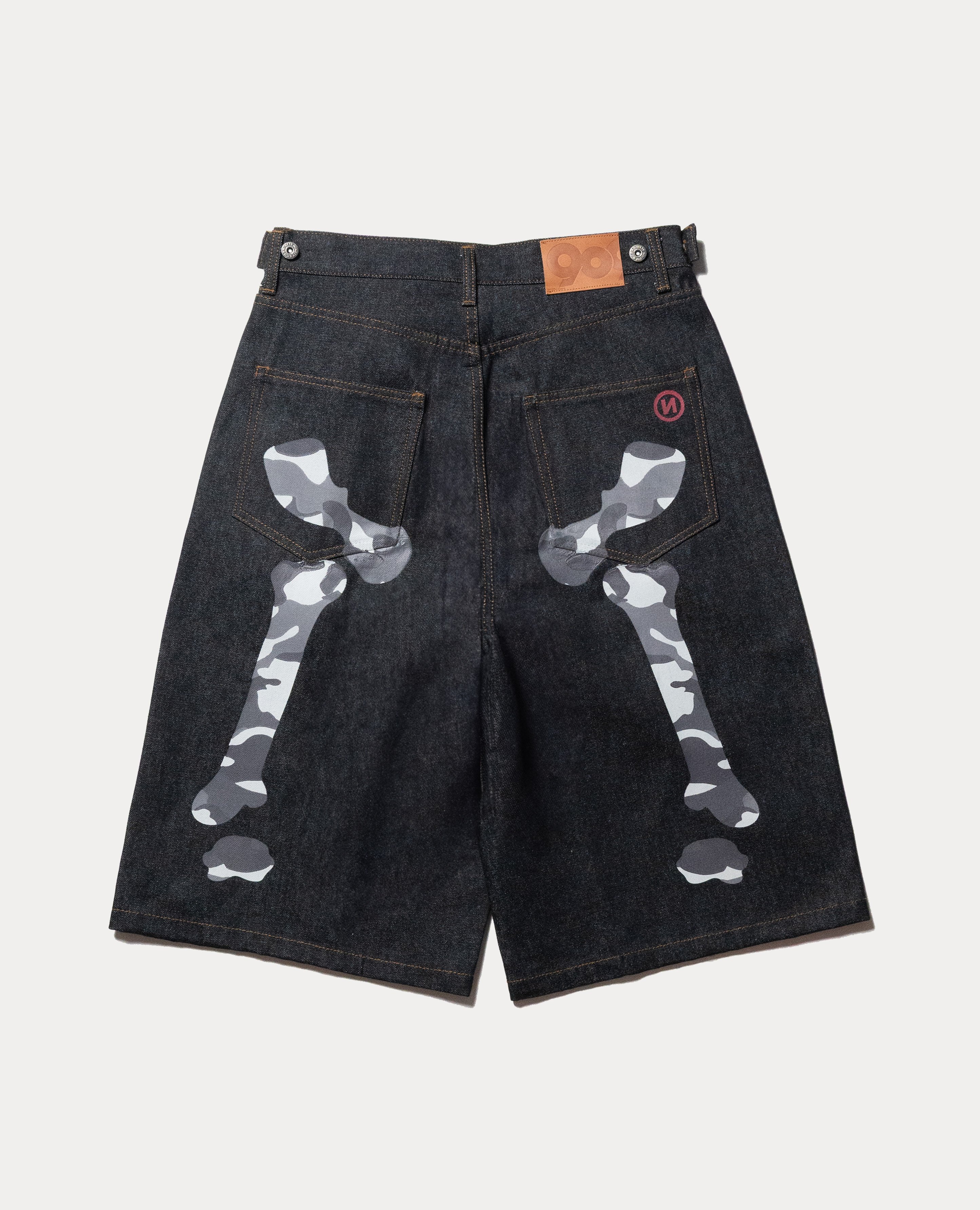 9090 Bone Hand Denim Jorts