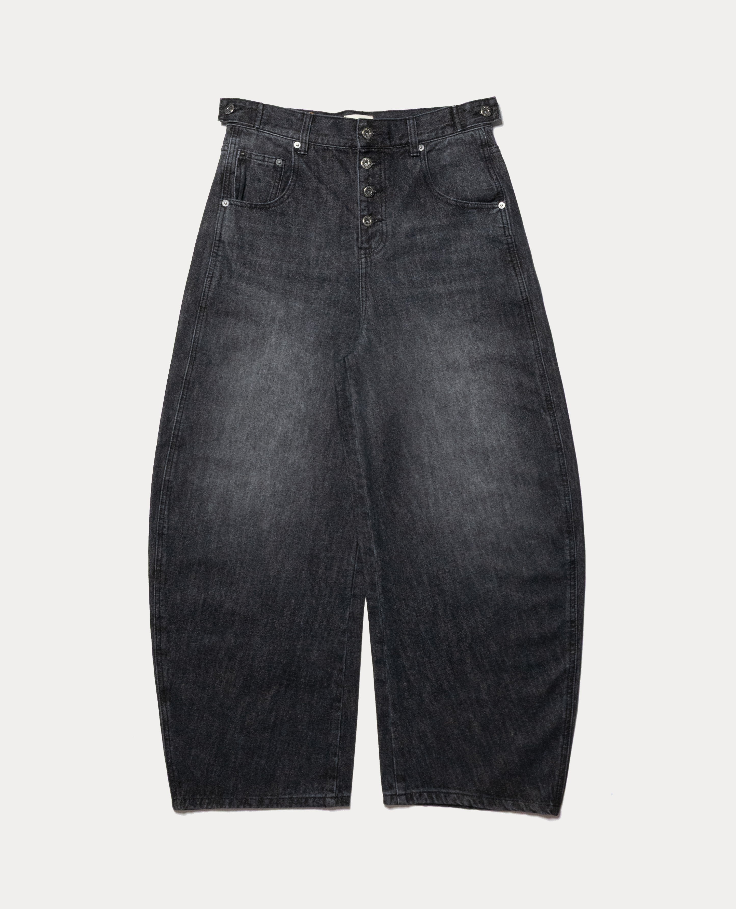 9090 King Logo Slub Denim Buggy Pants