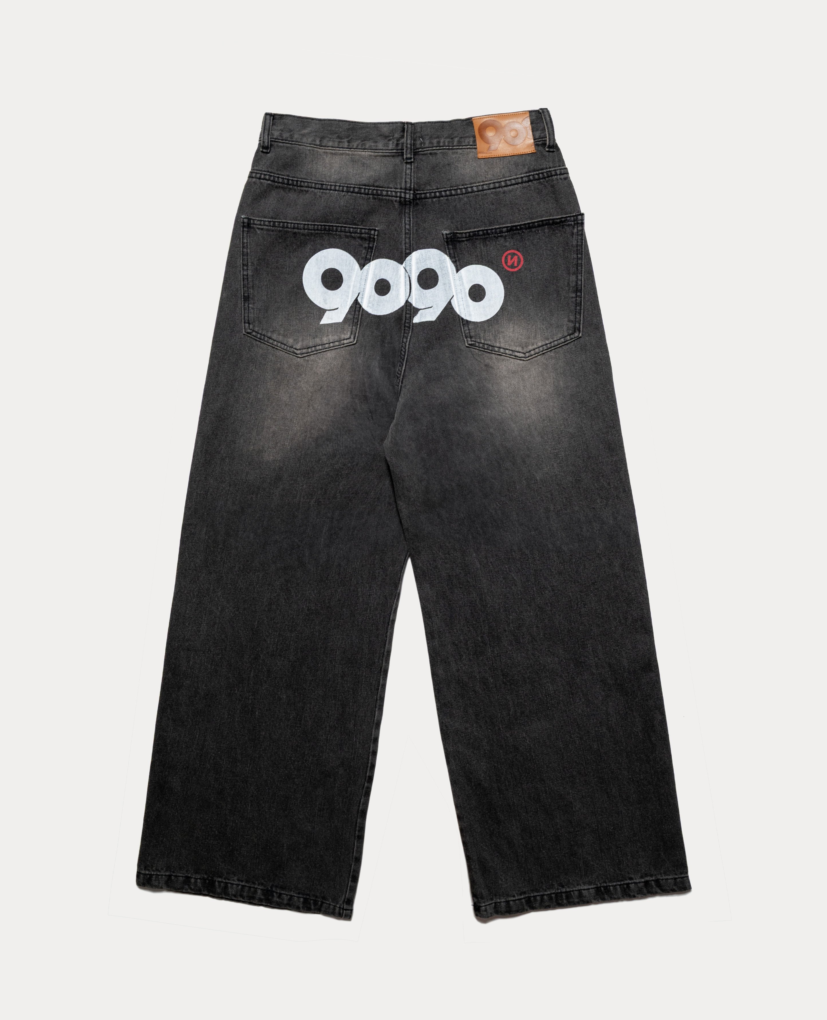9090 OG Logo Painted Denim Pants