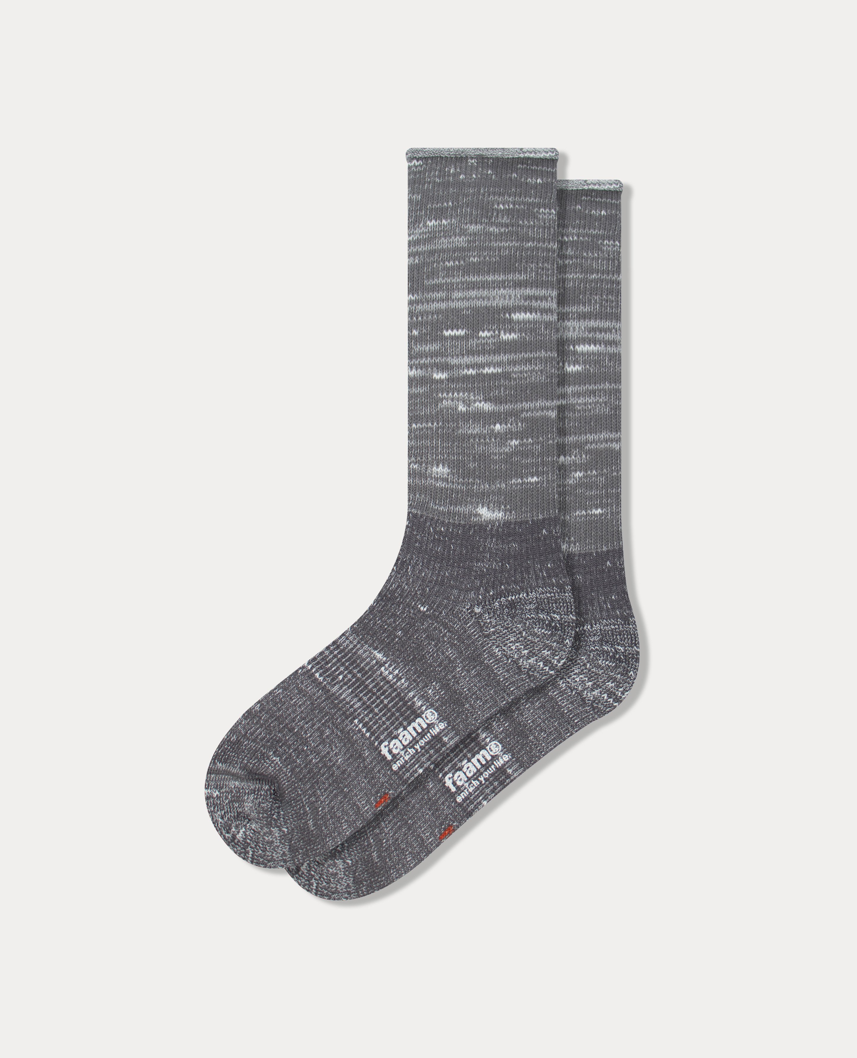 Faam Mixed Yarn Pile Crew Socks