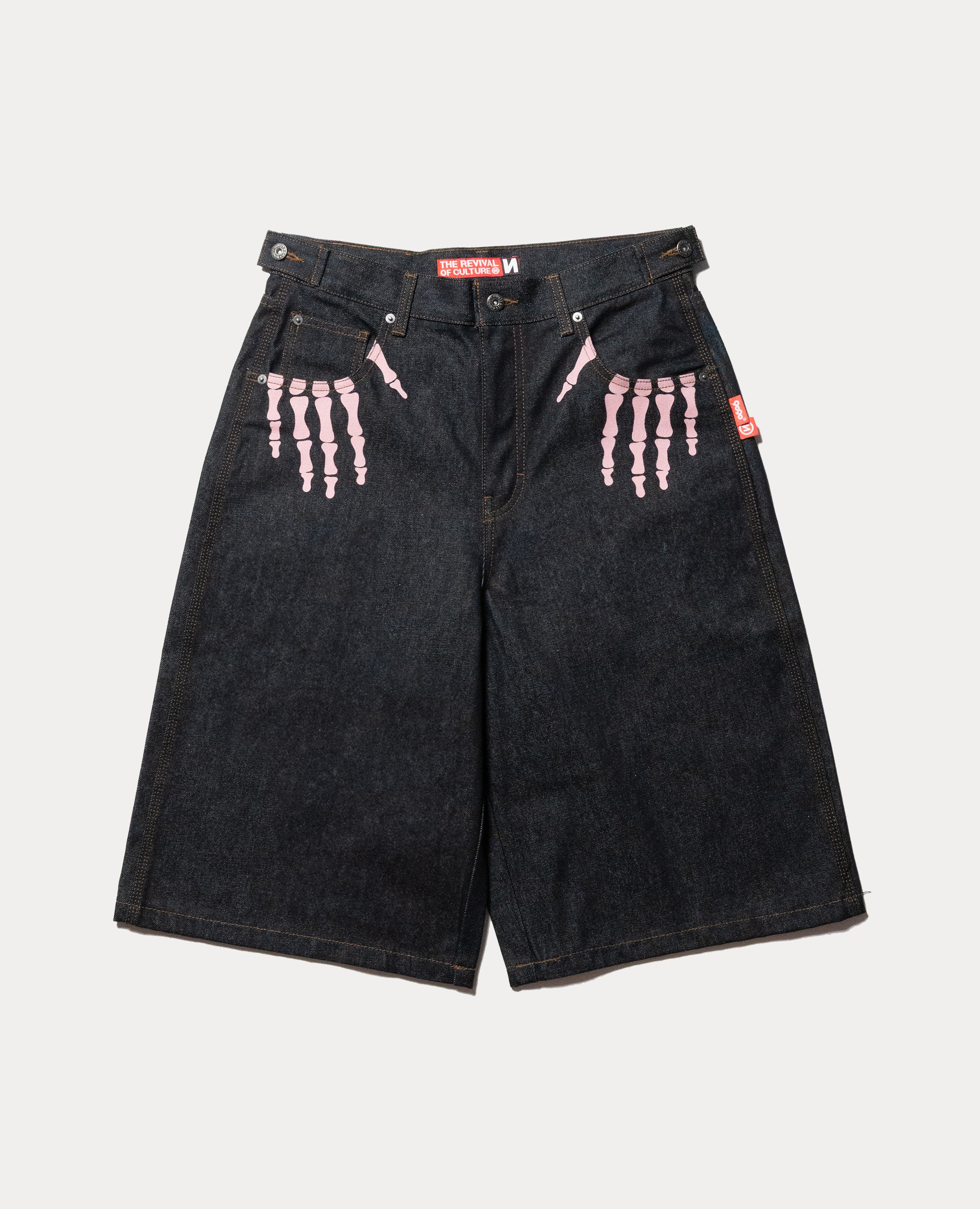 9090 Bone Hand Denim Jorts