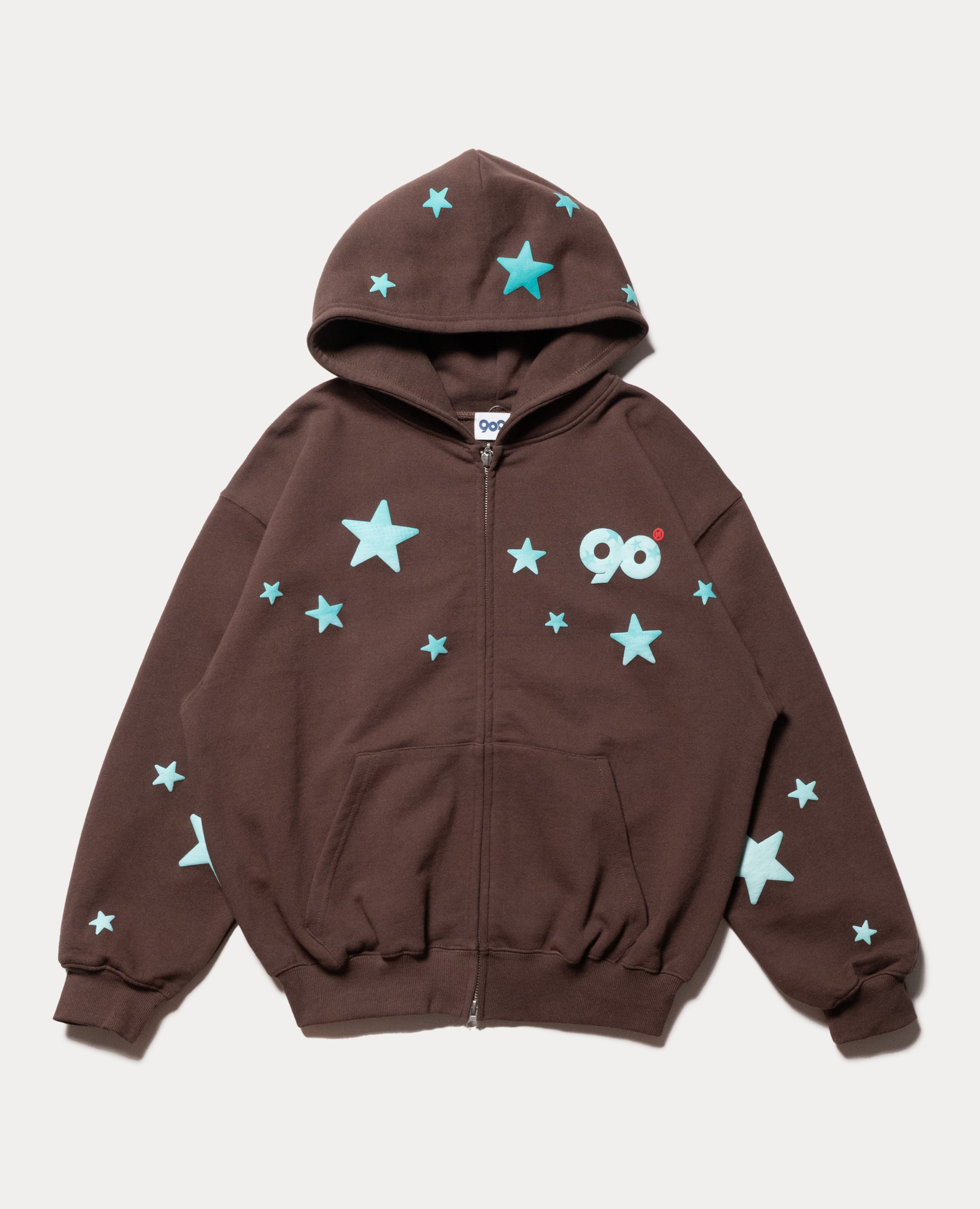 9090 90 Glow Star Allover Hoodie
