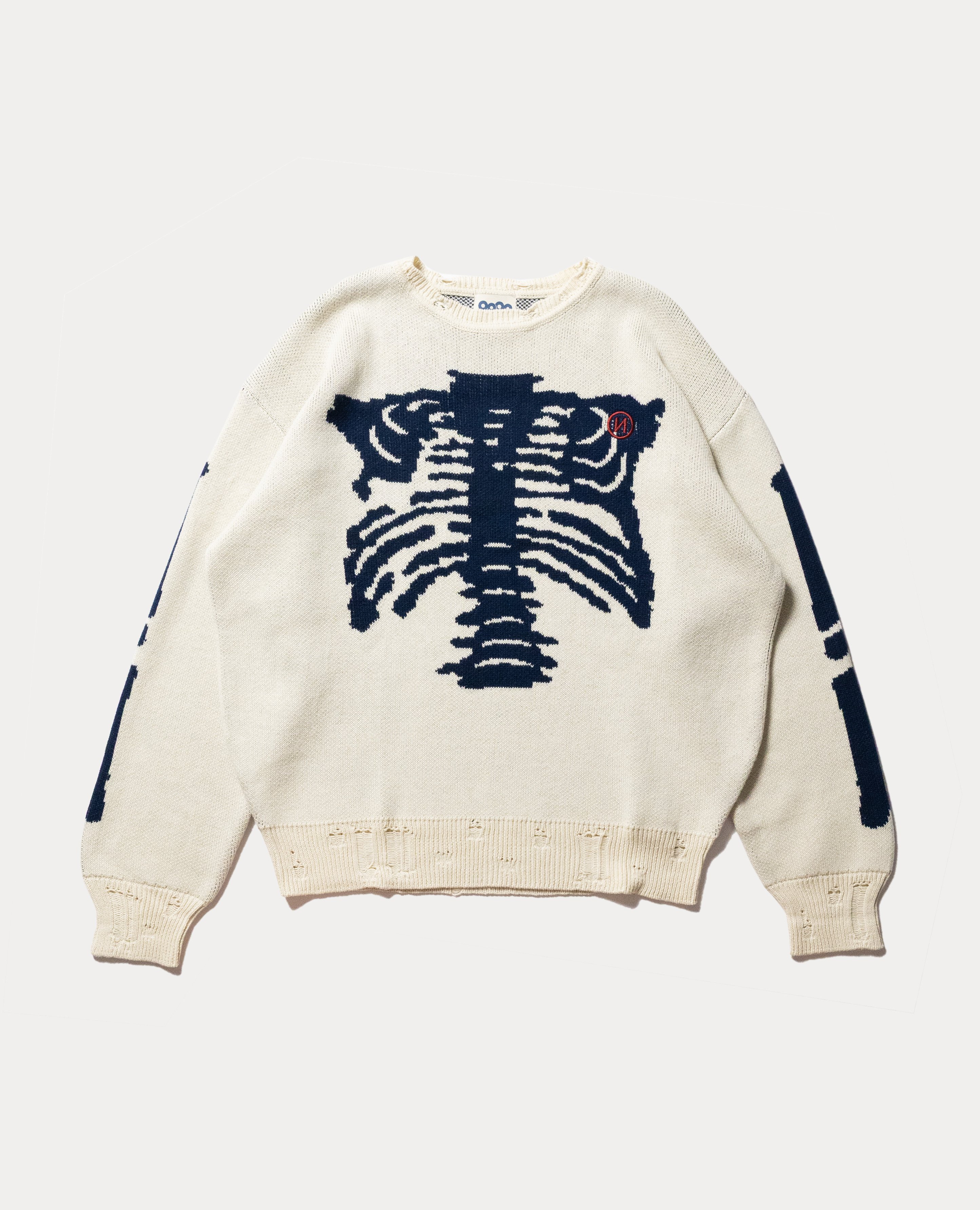 090 Digital Bone Damage Knit