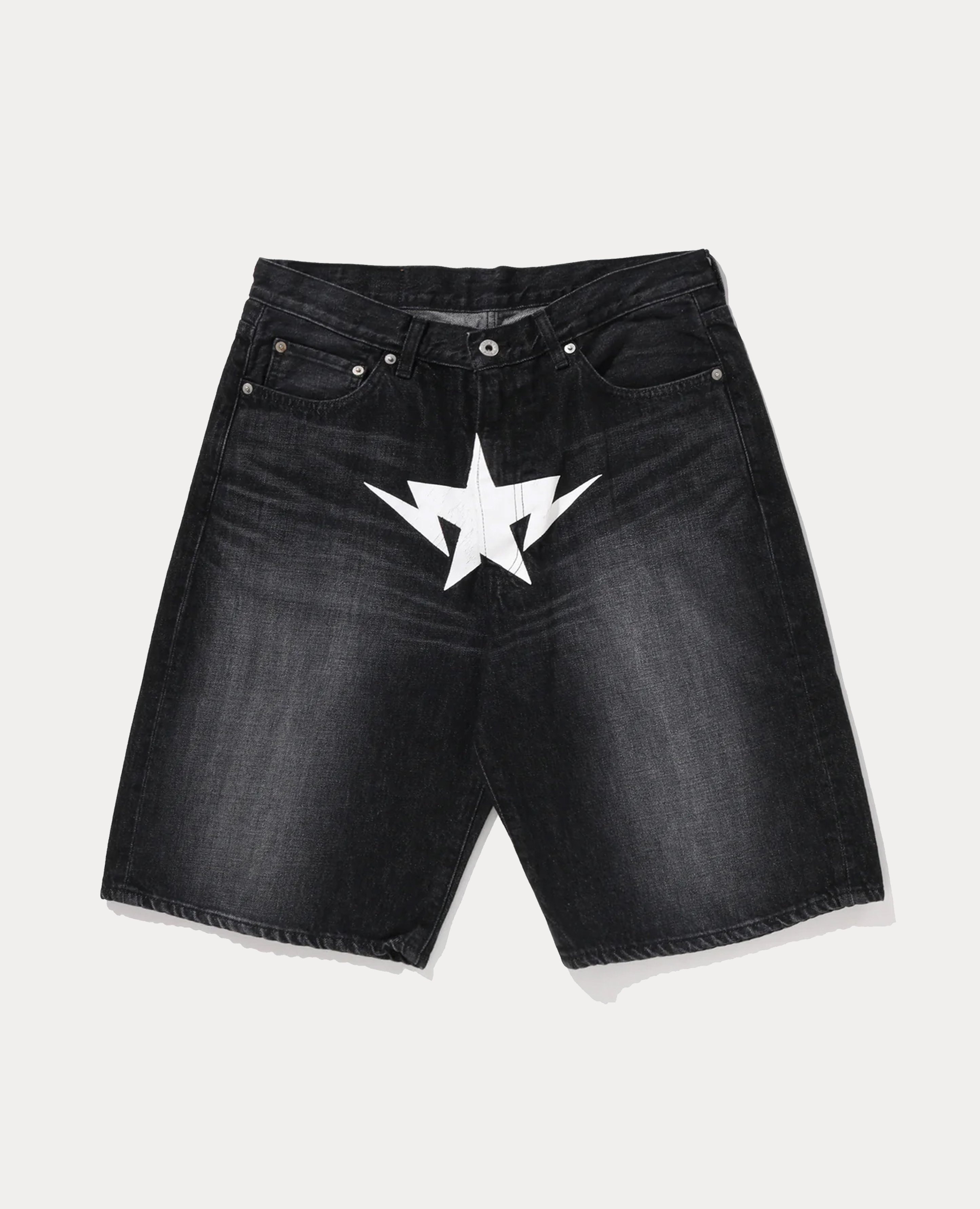 A Bathing Ape Twin Sta Relaxed Fit Denim Shorts