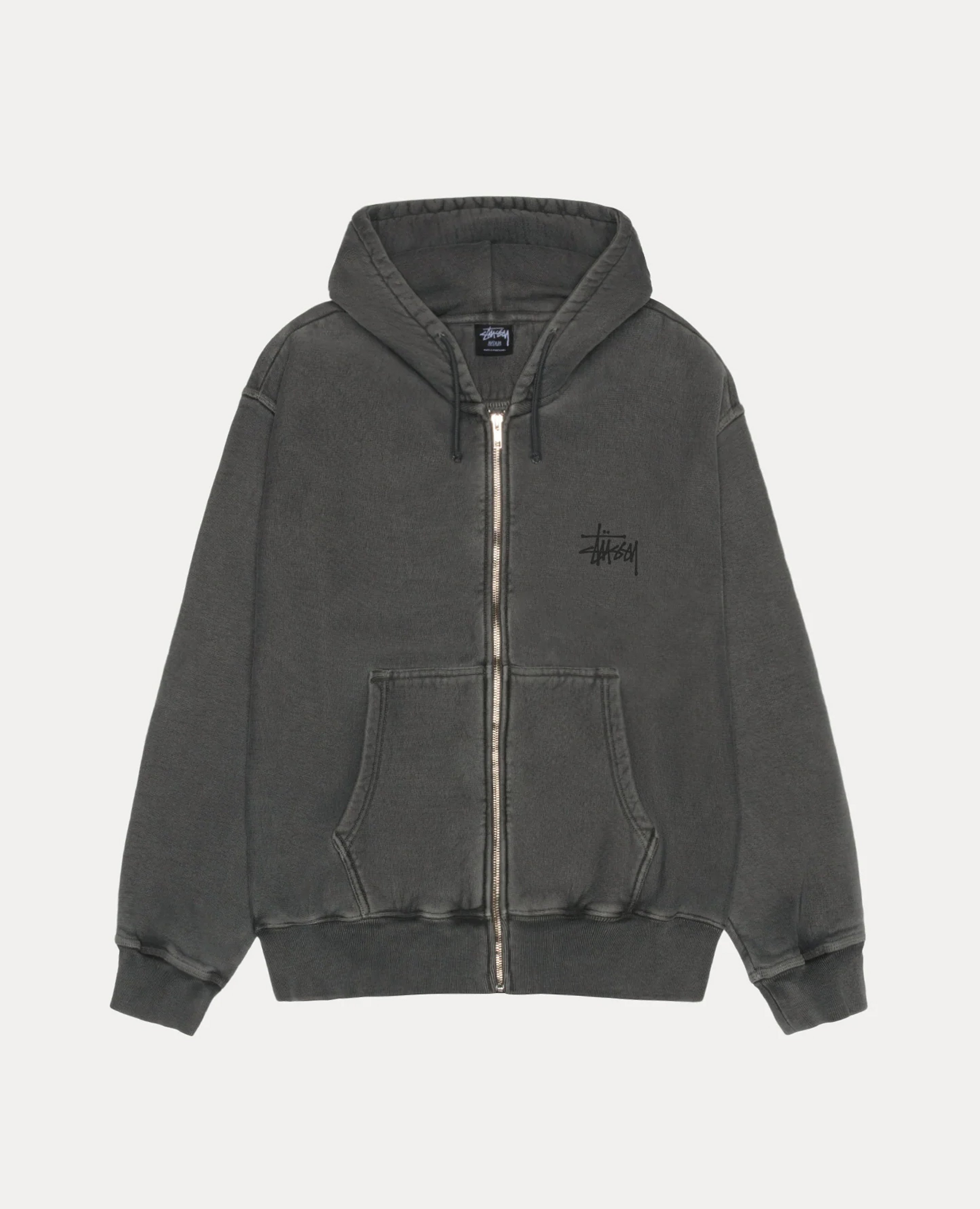 Stüssy Basic Zip Hoodie Pigment Dyed