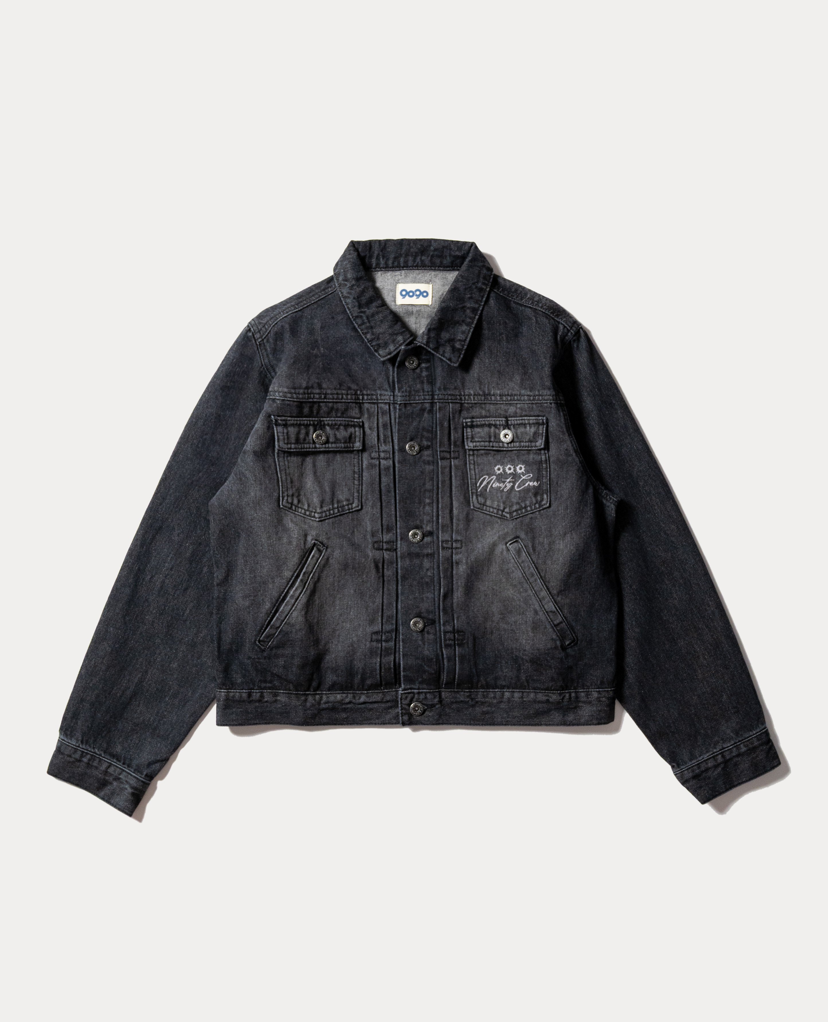 9090 Bullet Logo Denim Short Jacket