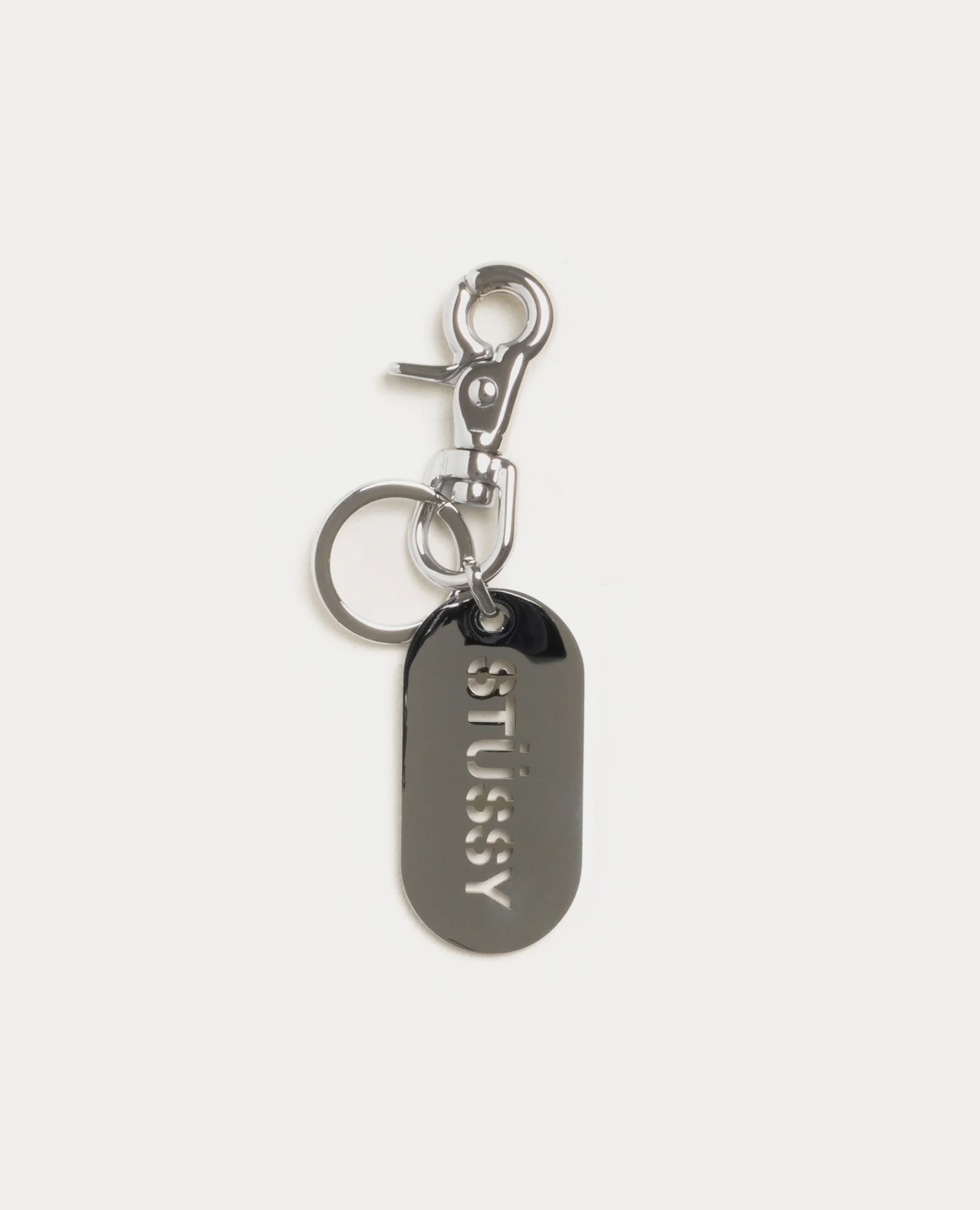 Stüssy Metal Tag Keychain