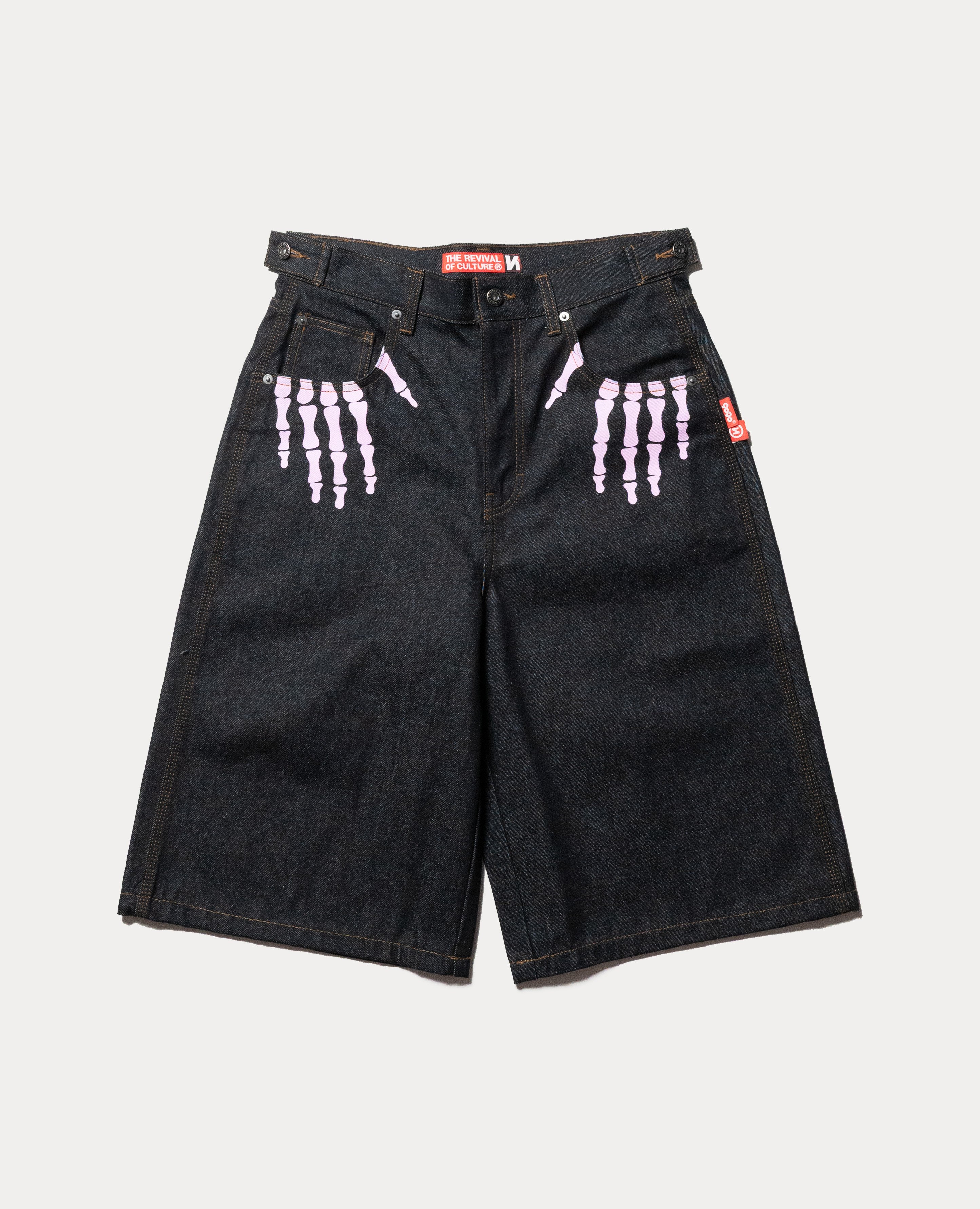 9090 Bone Hand Denim Jorts