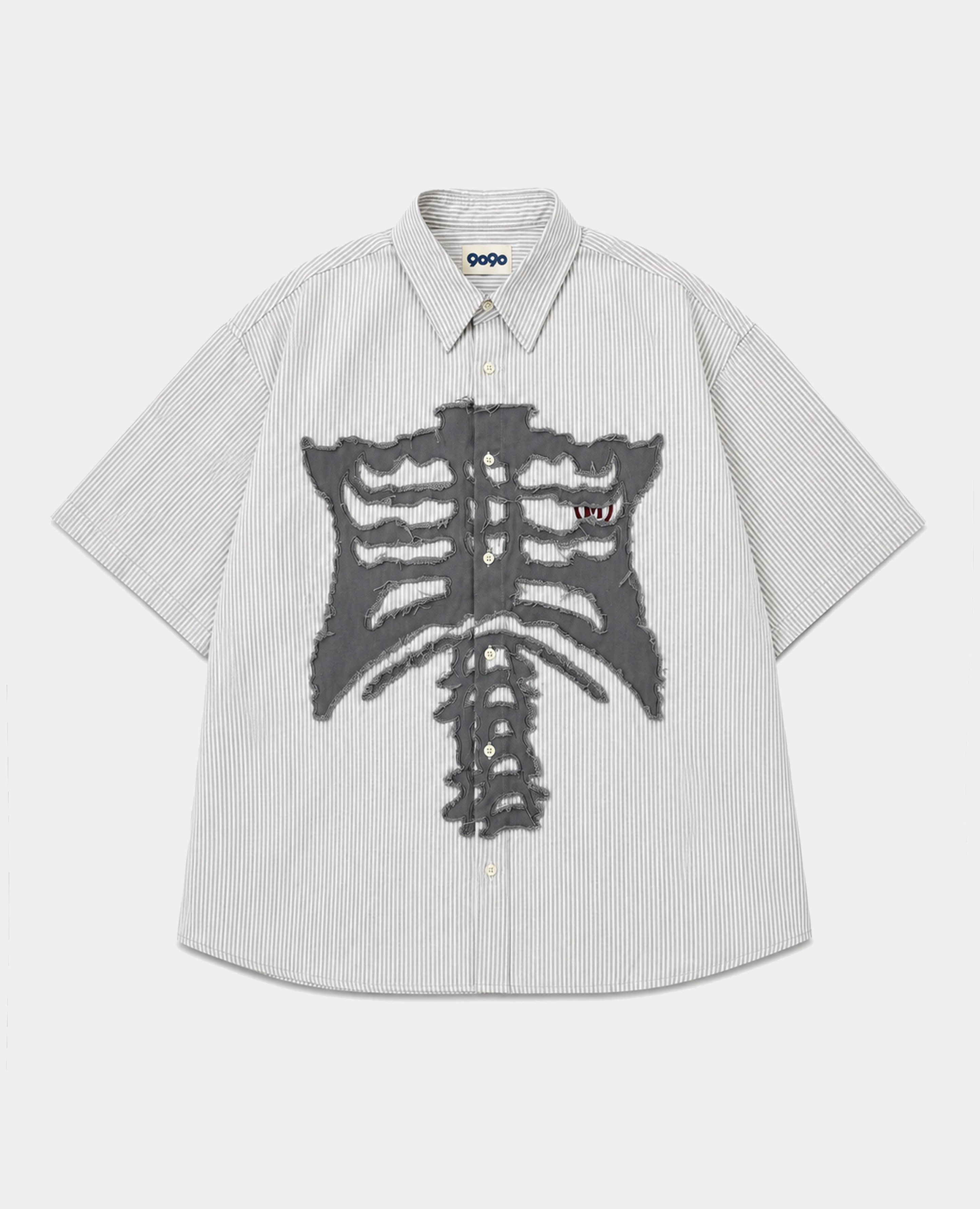 9090 Bone Stripe S/S Shirt
