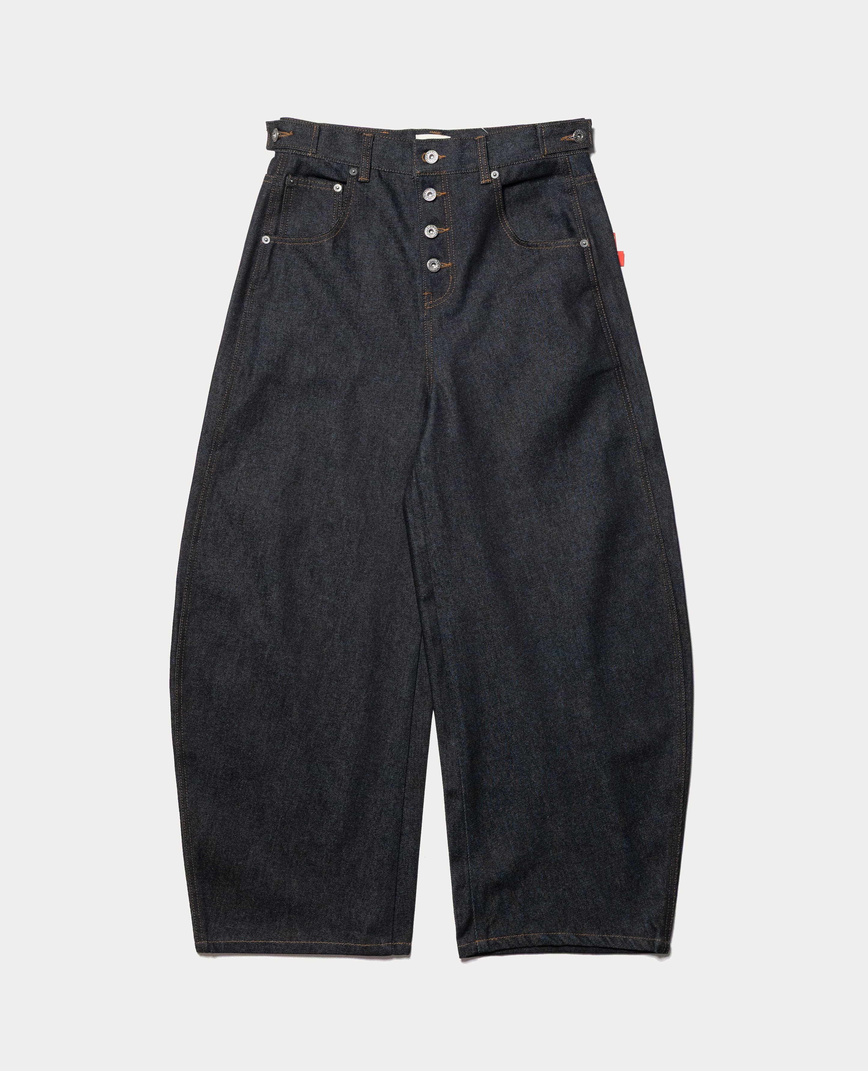 9090 King Logo Slub Denim Buggy Pants
